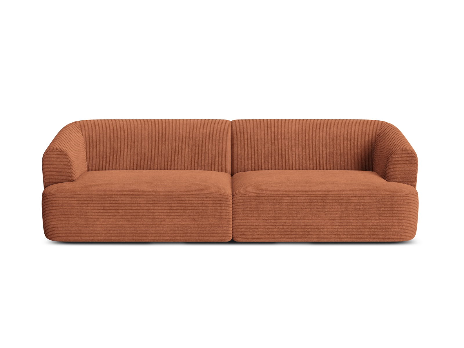 Cosmopolitan Design Sofa Campi 4-Sitzer Kord Lincoln D Terrakotta