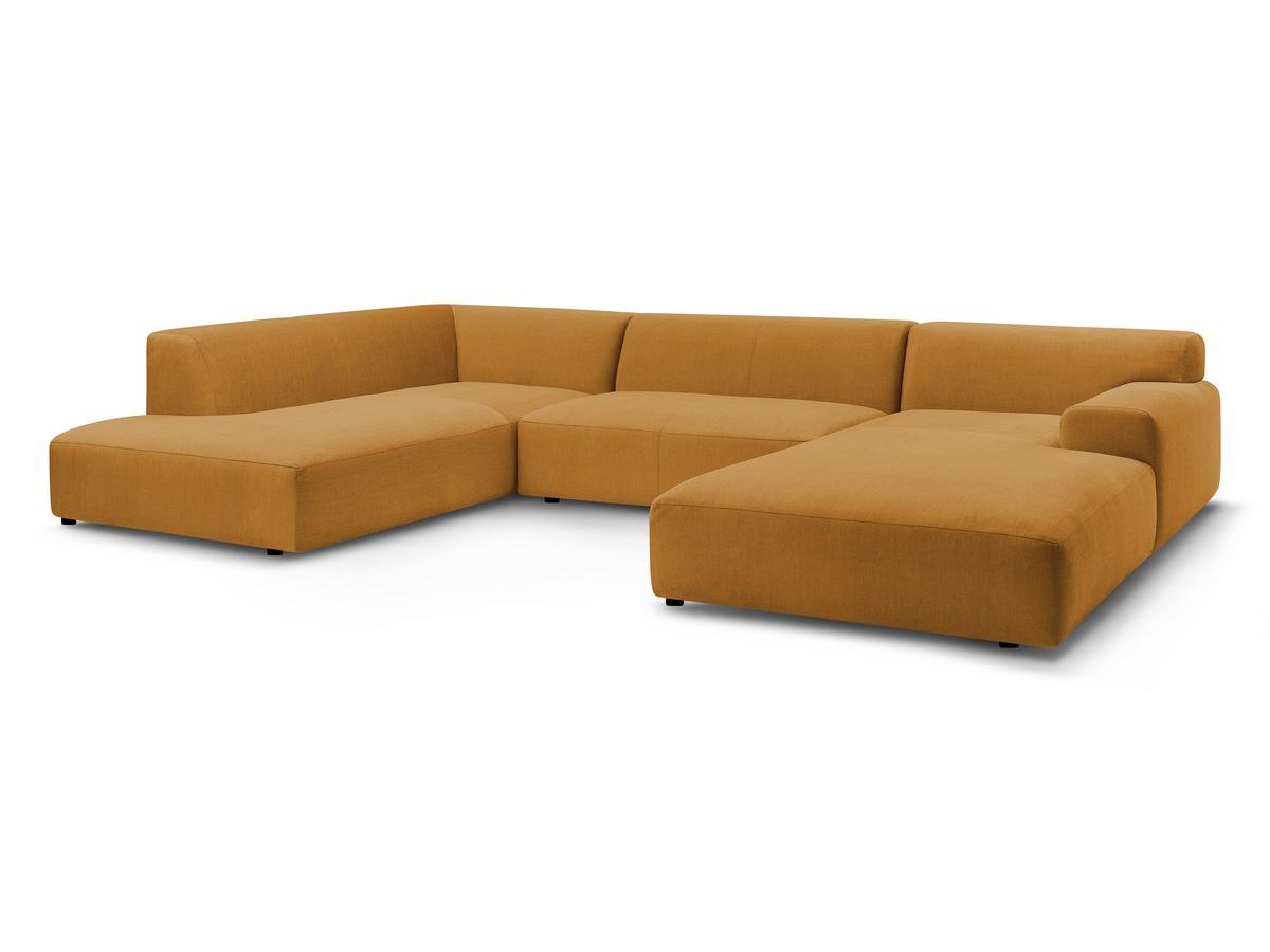 Bobochic Lavena Wohnlandschaft 359 × 220 cm Samt Gelb Ecke rechts