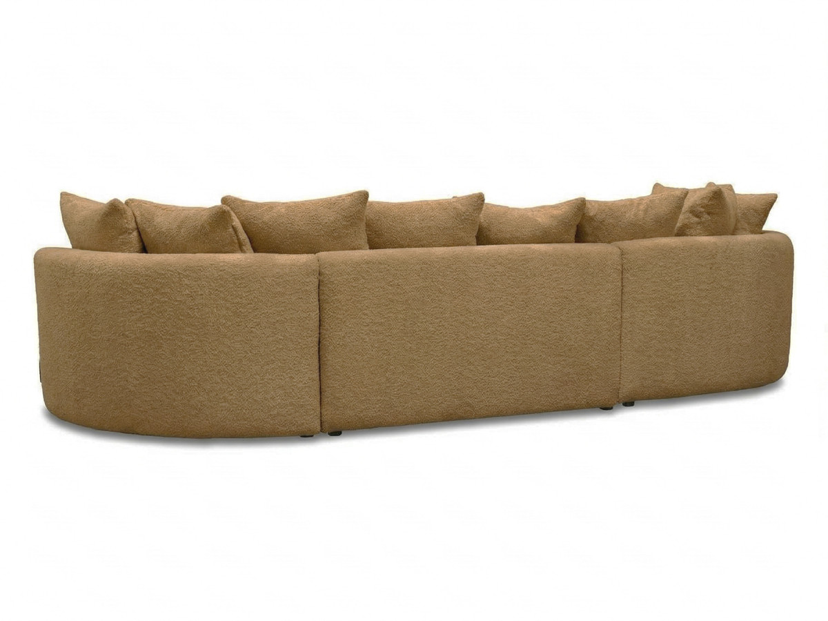 Bobochic Calypso Ecksofa Bouclé-Stoff Ockergelb Ecke links