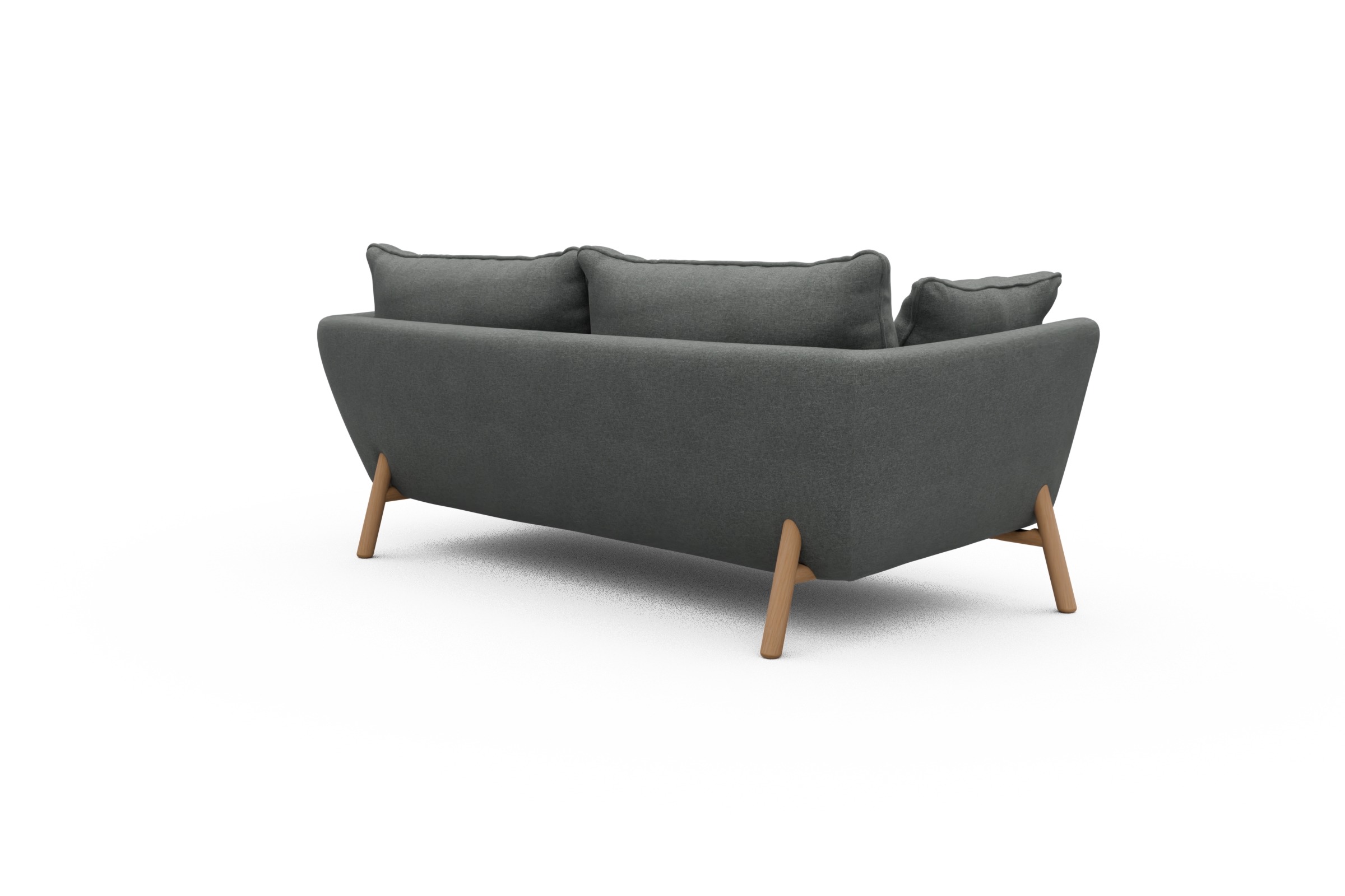 Sofa Emil PREMIUM 2-Sitzer Beinfarbe Eiche Natur Satya-Steel