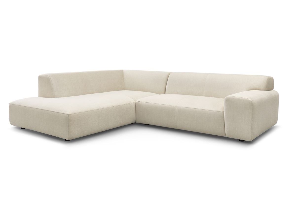 Bobochic Lavena Ecksofa 272 × 220 cm Samt Beige Ecke links