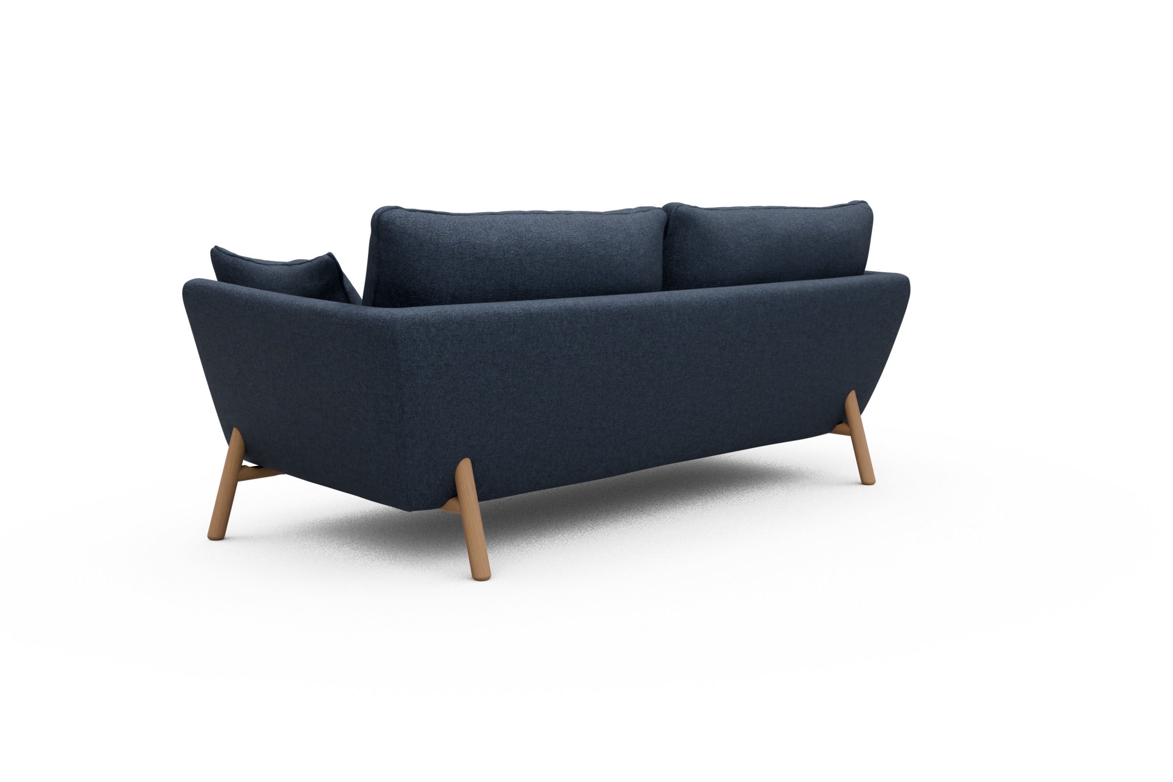 Sofa Emil 3-Sitzer Beinfarbe Eiche Natur Sama-Deep-Blue