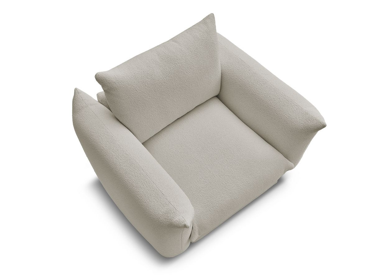 Bobochic Ernest Sessel Bouclé-Stoff Taupe