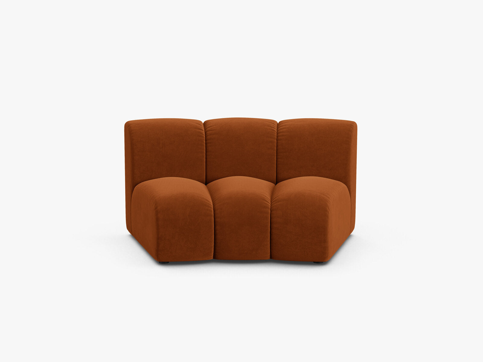 Micadoni Modul Armlos Lupine 1-Sitzer Large Samt Salvador Terrakotta