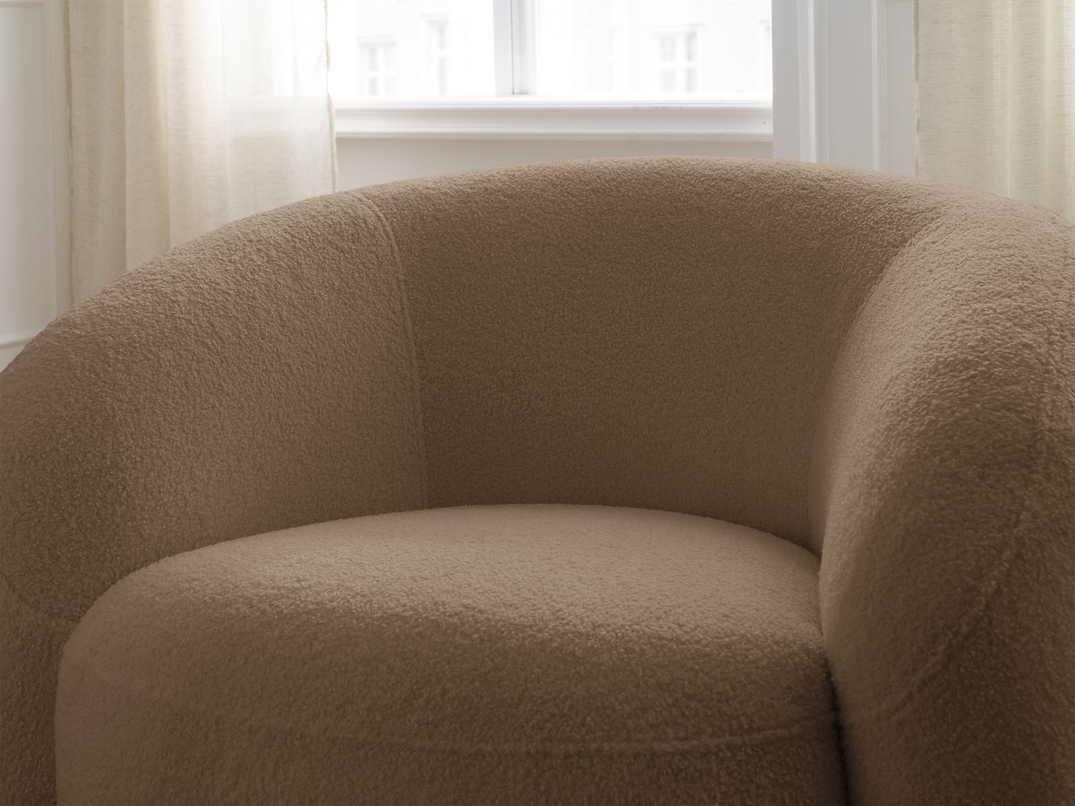 Bobochic Elina Sessel Bouclé-Stoff Braun