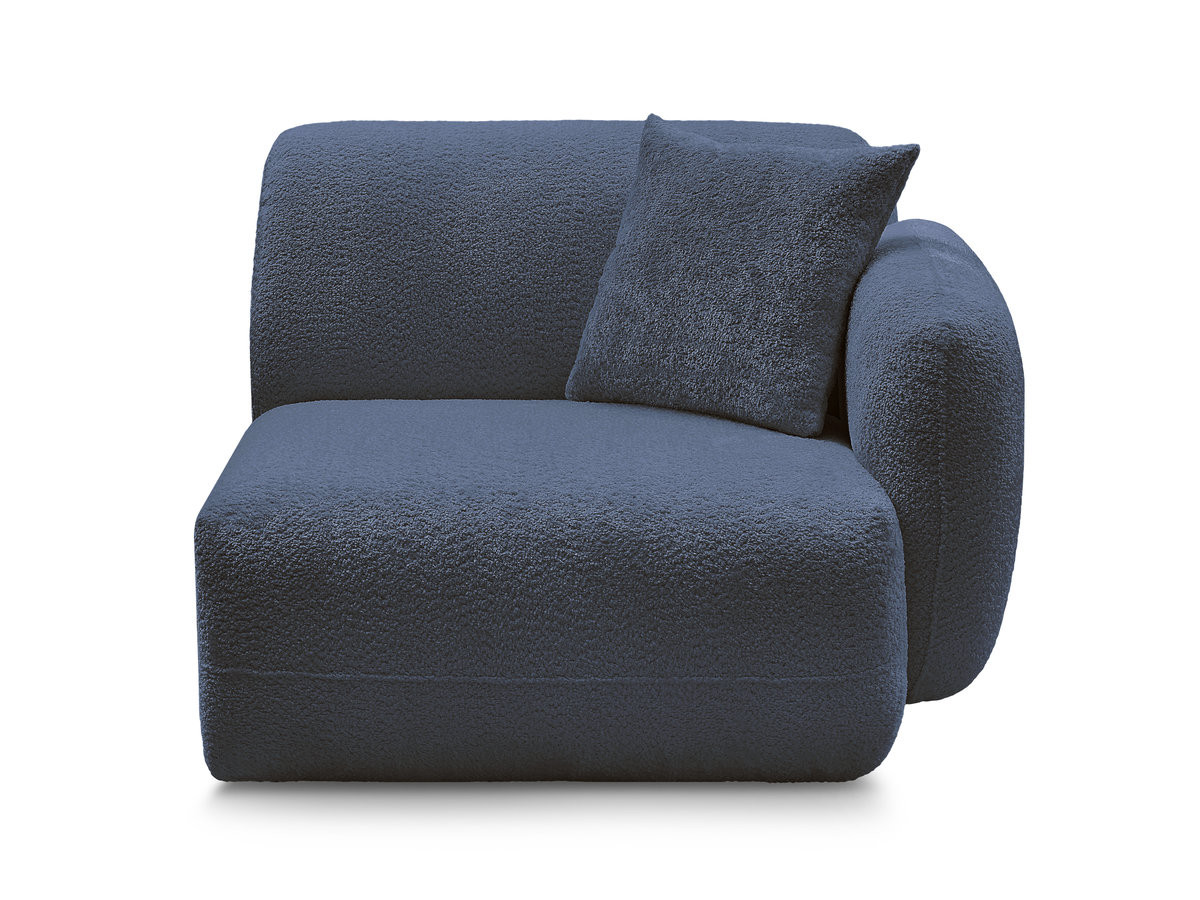 Bobochic Anda Sofamodul 1-Sitzer 104 × 103 cm Chenille Dunkelblau Ecke rechts