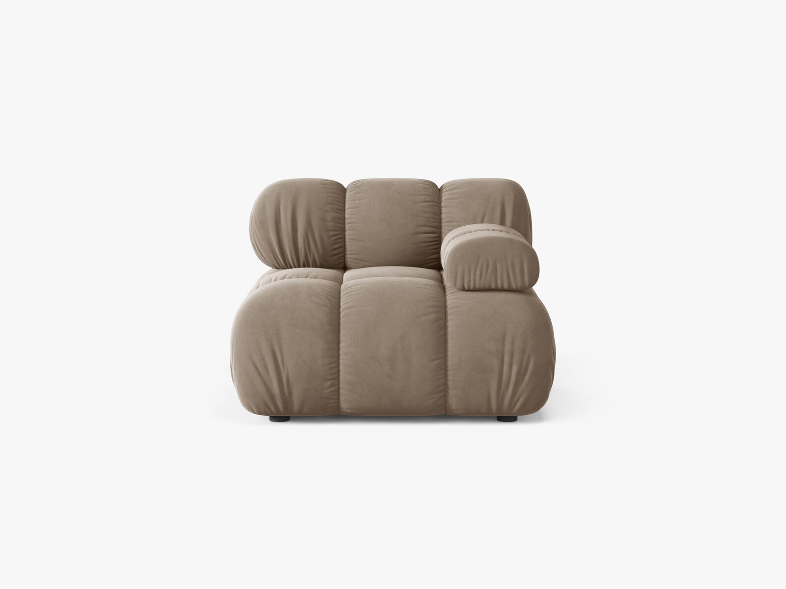 Micadoni Eckmodul Bellis Samt Bluvel Cappuccino Rechts