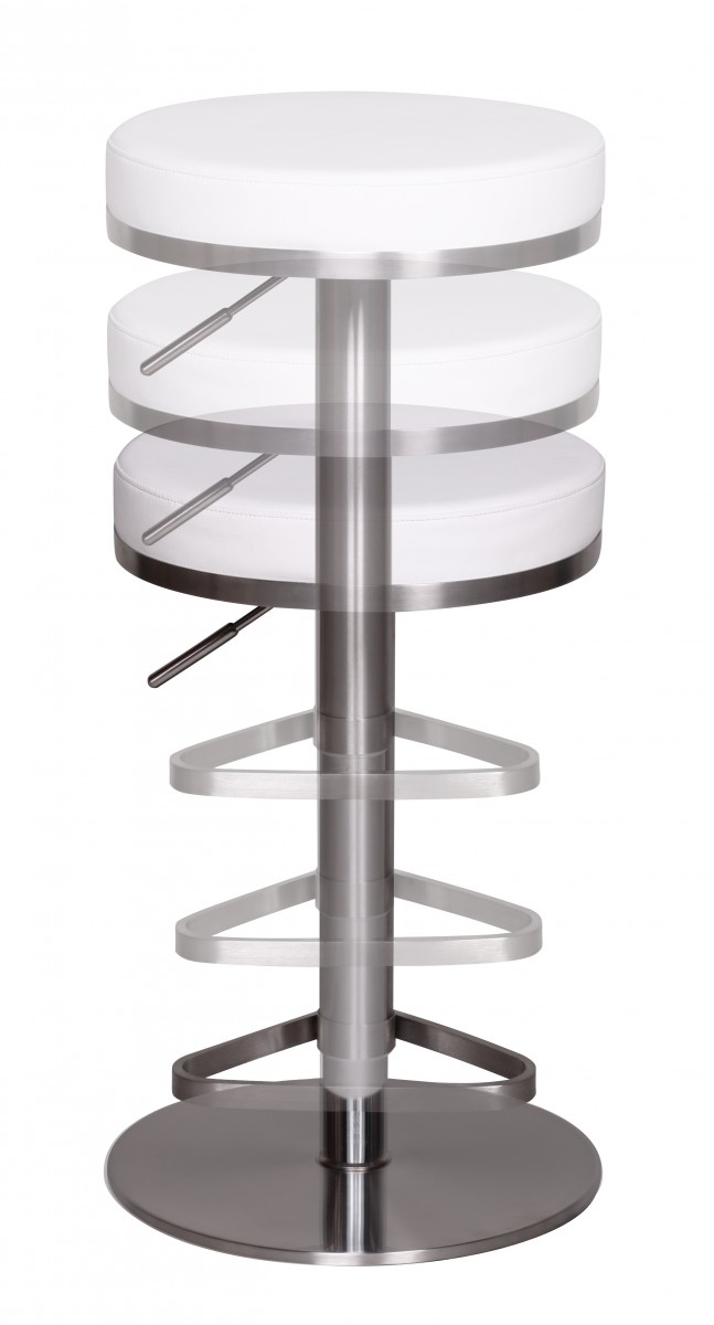 Barhocker Bjerka Metall Weiß Ø 38 cm
