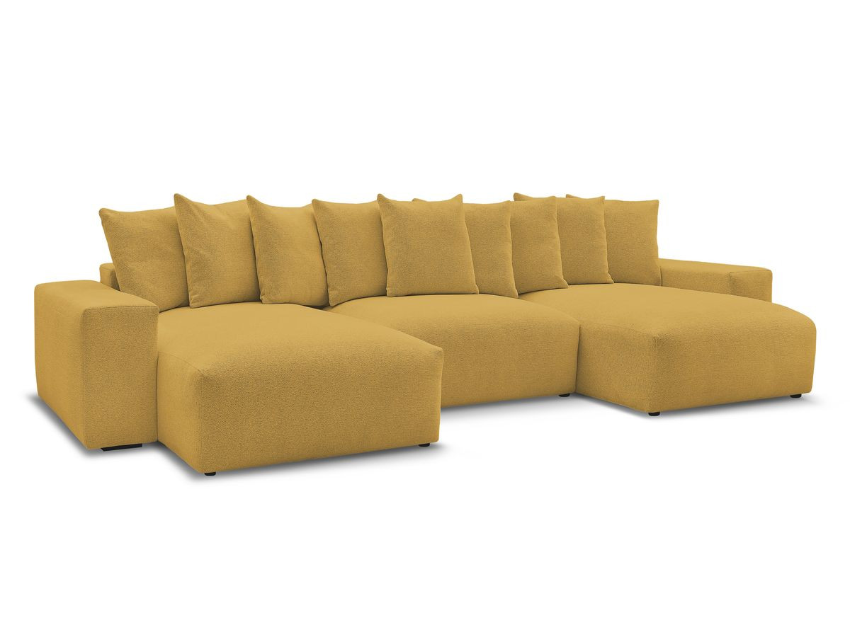 Bobochic Voltaire Wohnlandschaft 420 × 174 cm Melange-Stoff Gelb