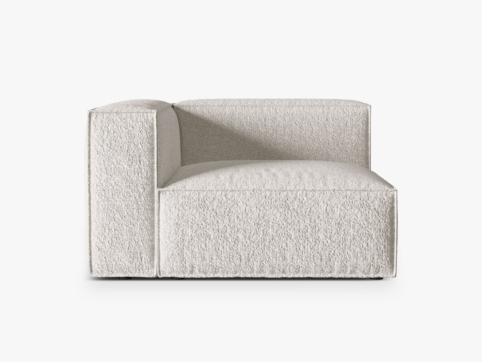 Micadoni Eckmodul Groß Nuria 1-Sitzer Links Boucle Grau Beige Melange