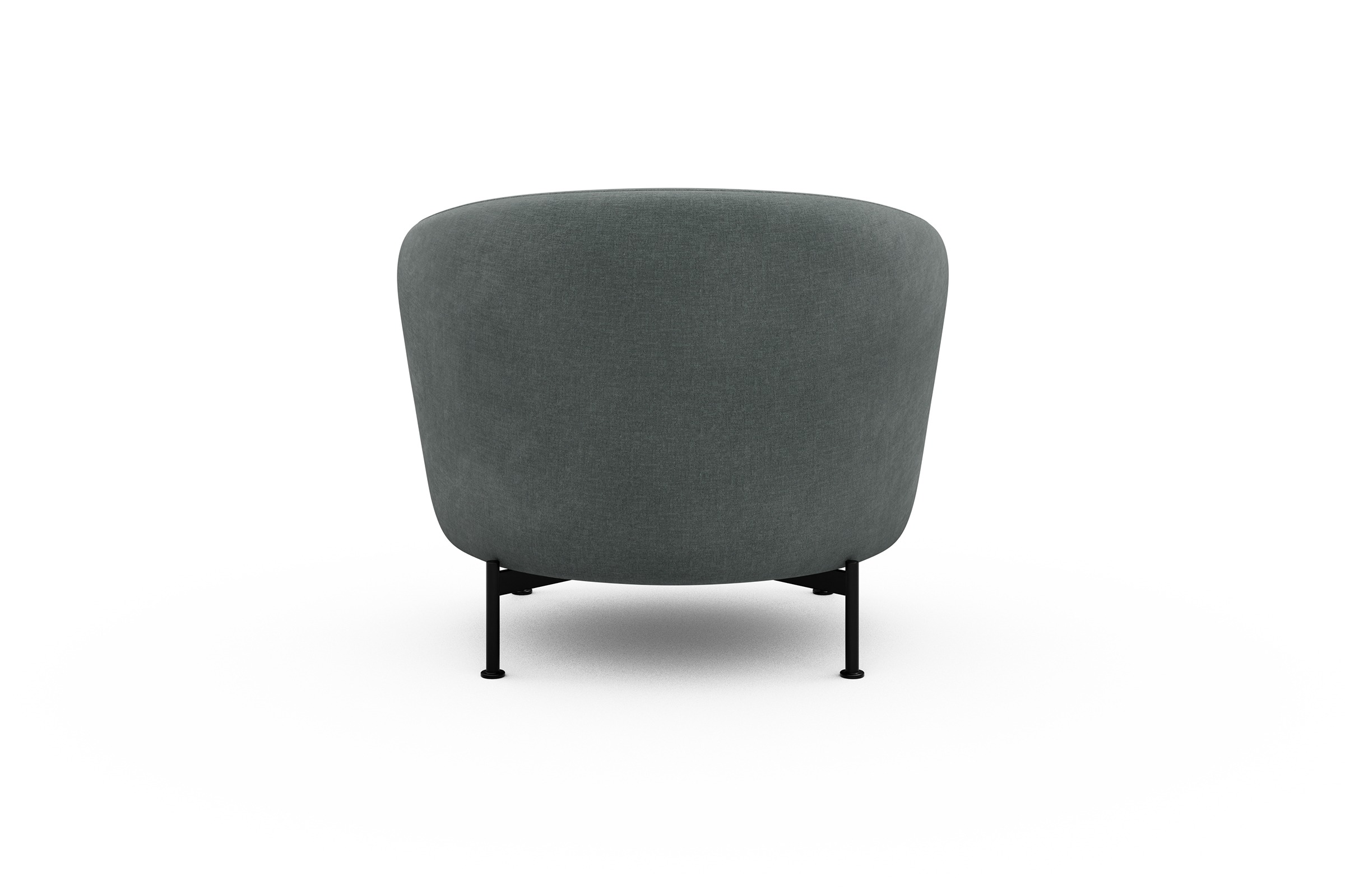 Sessel Ronda X-Metallgestell Schwarz Smooth-Silver-Grey
