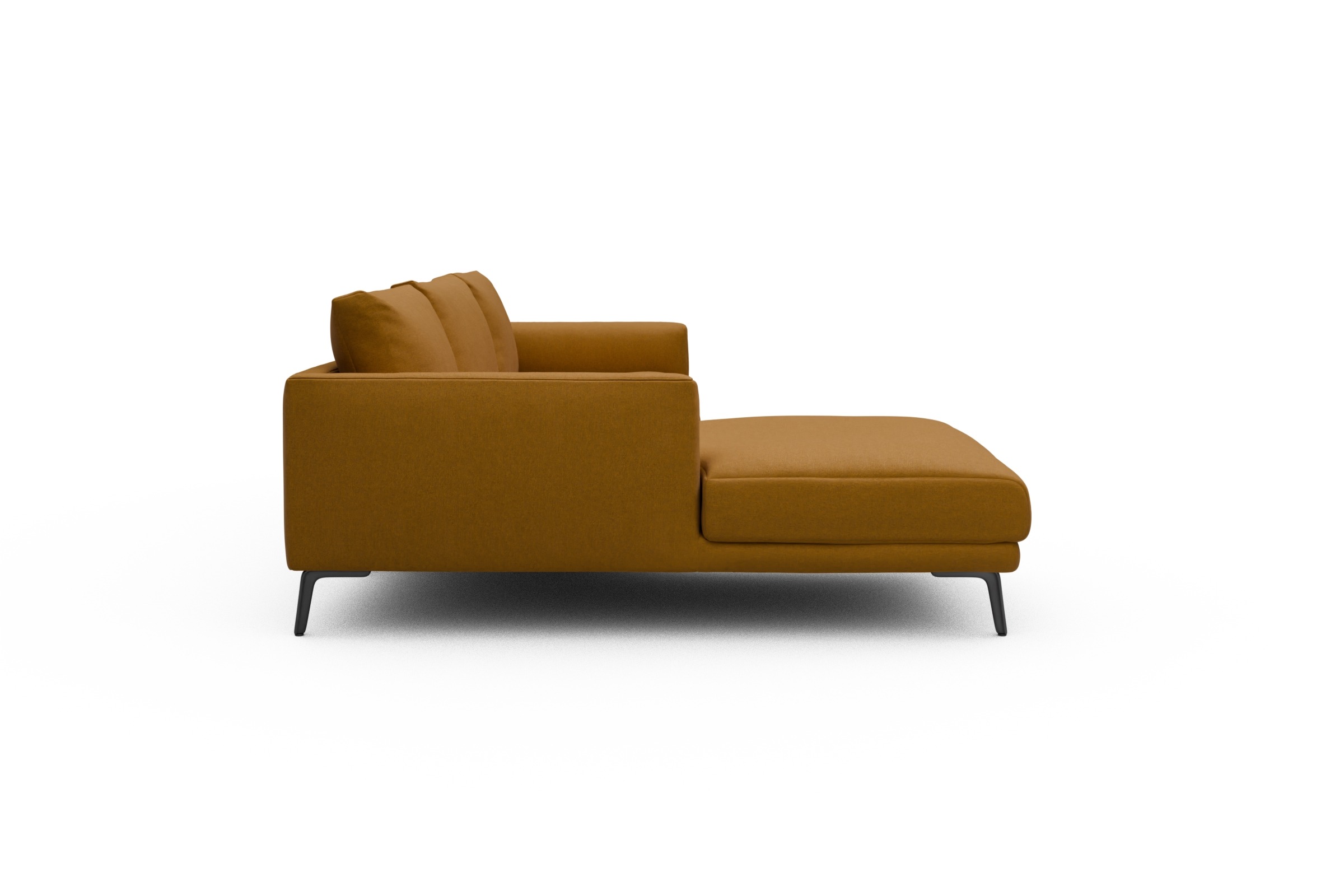 Ecksofa Karl Chaiselongue links mit 2,5-Sitzer Satya-Ocre