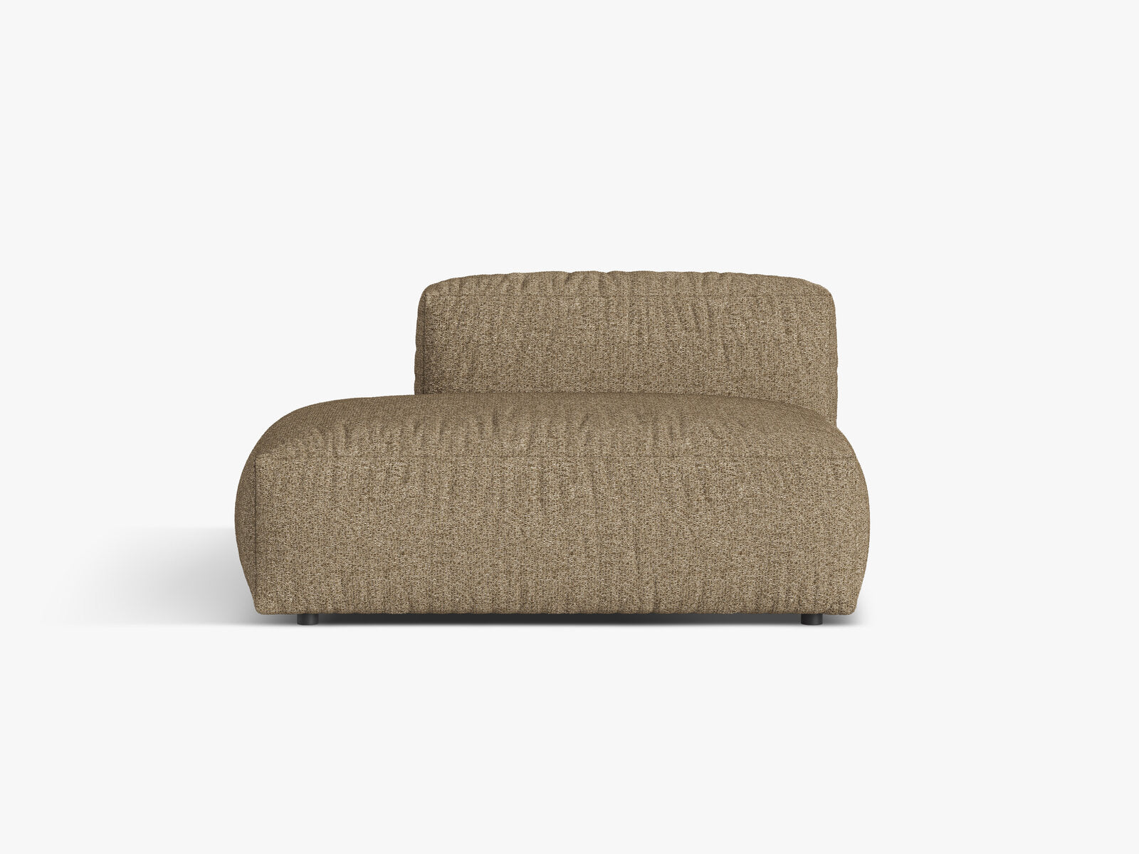 Micadoni Ecksofa-Modul Martina 1-Sitzer Links Boucle Monet Cappuccino