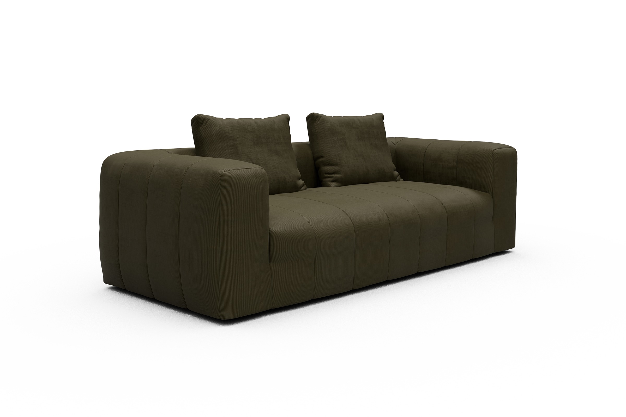 Sofa Hugo 3-Sitzer Cordufine-Pine-Green