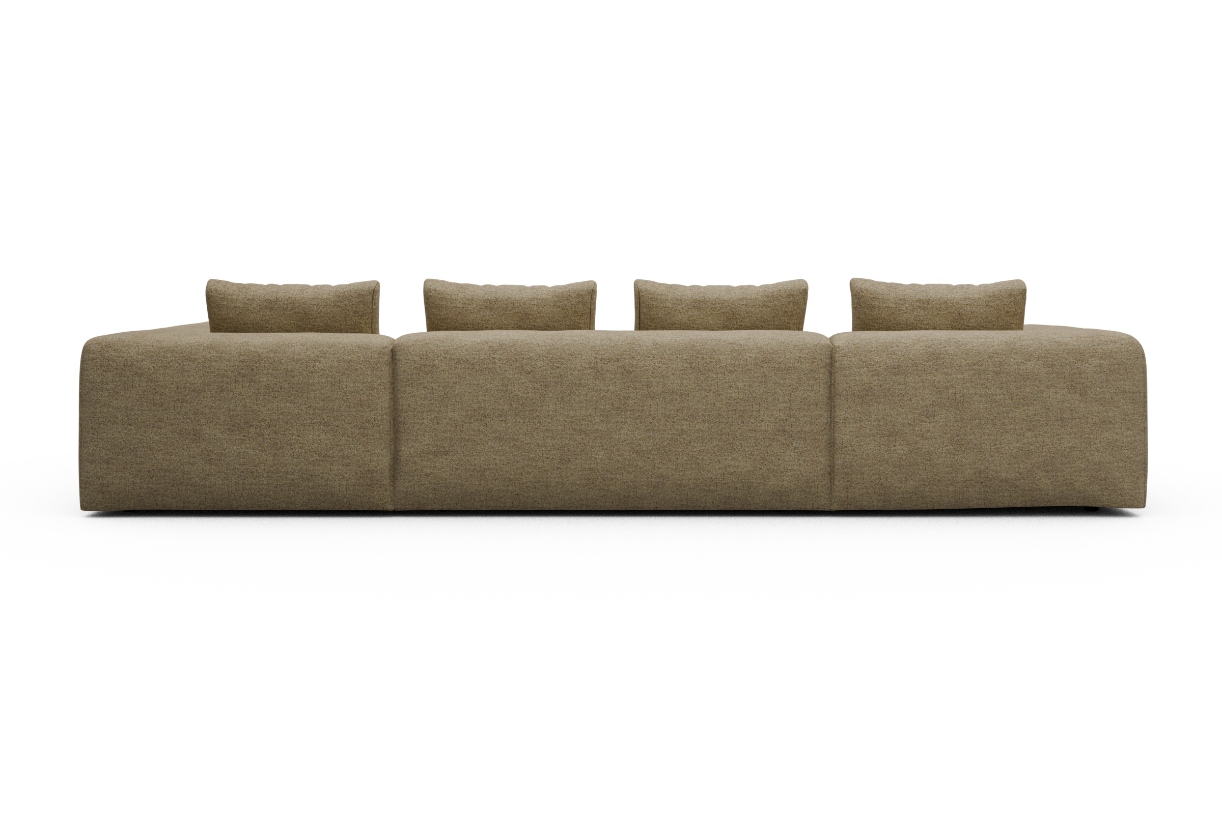 Wohnlandschaft Fred Relax-Ecke rechts mit 2-Sitzer und Chaiselongue links Carreno-Silician-Yellow