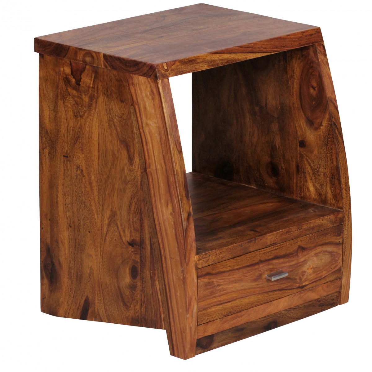 Nachttisch Aalvik Massivholz Dunkelbraun 45 × 40 × 53 cm