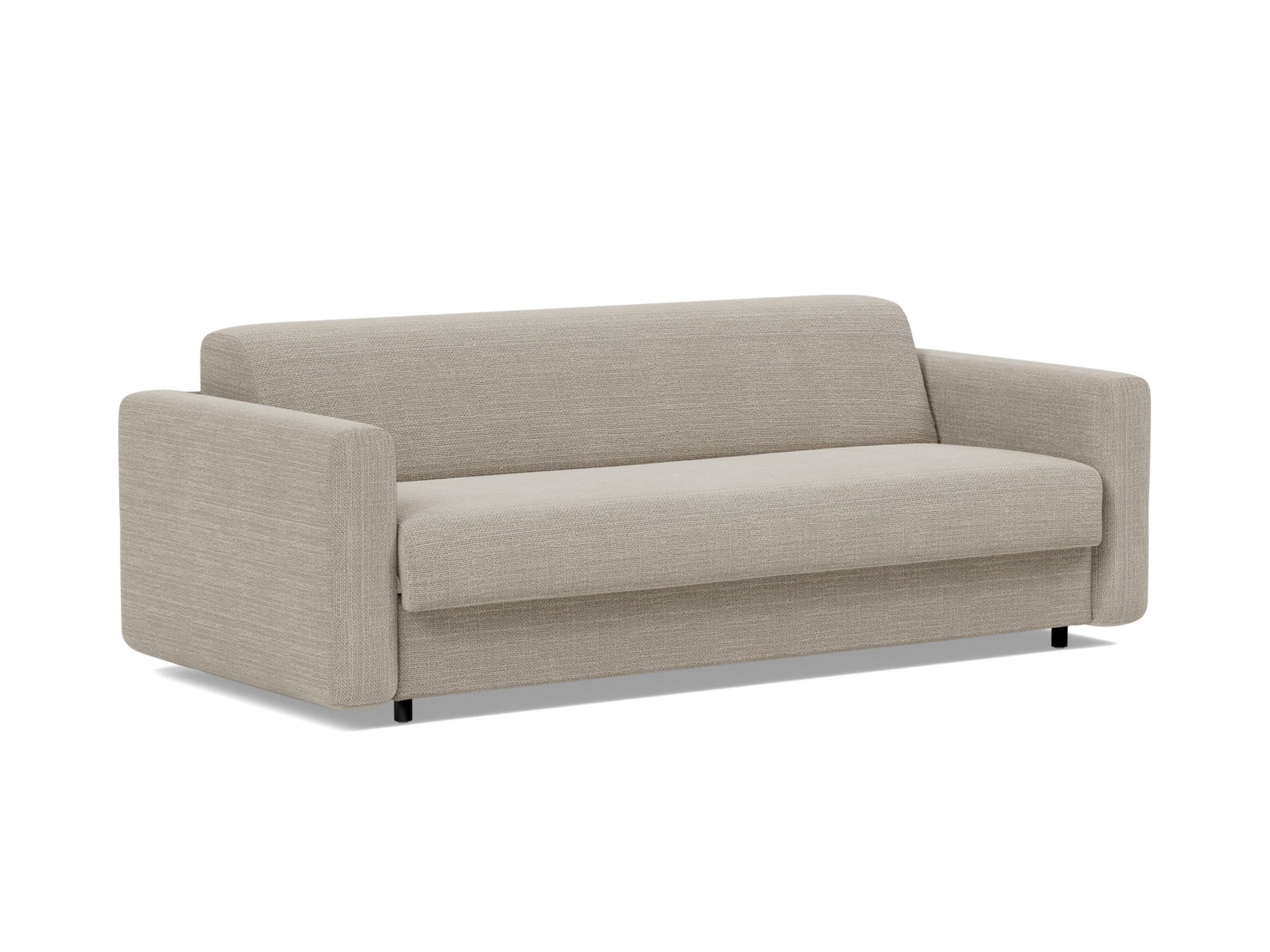 Schlafsofa Killian mit Taschenfederkernmatratze 160 Strukturierter Stoff Kenya 579-Gravel