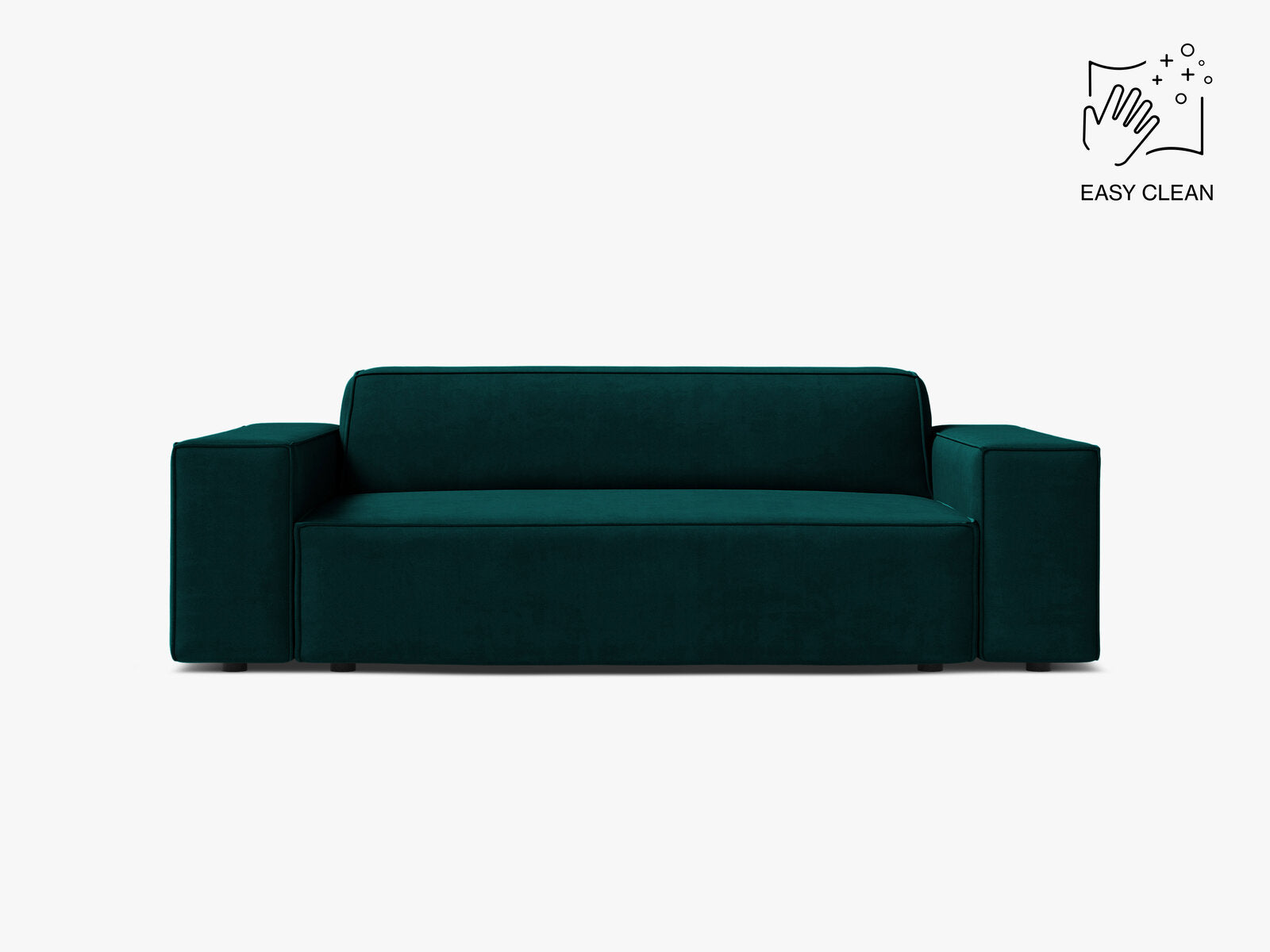 Micadoni Jodie Sofa 2-Sitzer Samt Venus Dunkelpetrol