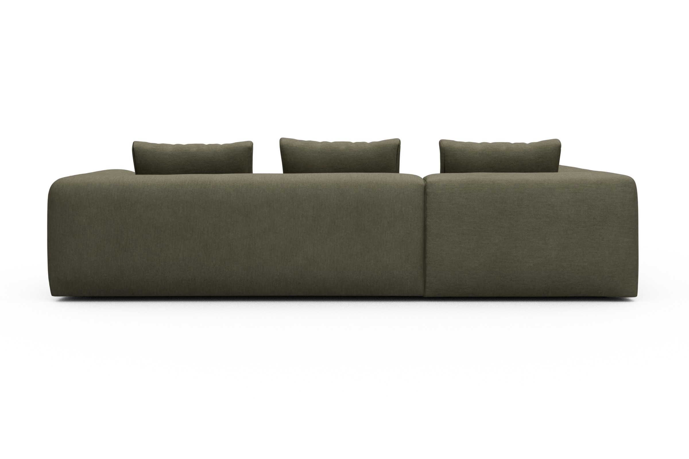 Ecksofa Fred Relax-Ecke links mit 2,5-Sitzer Vivus-Dusty-Olive