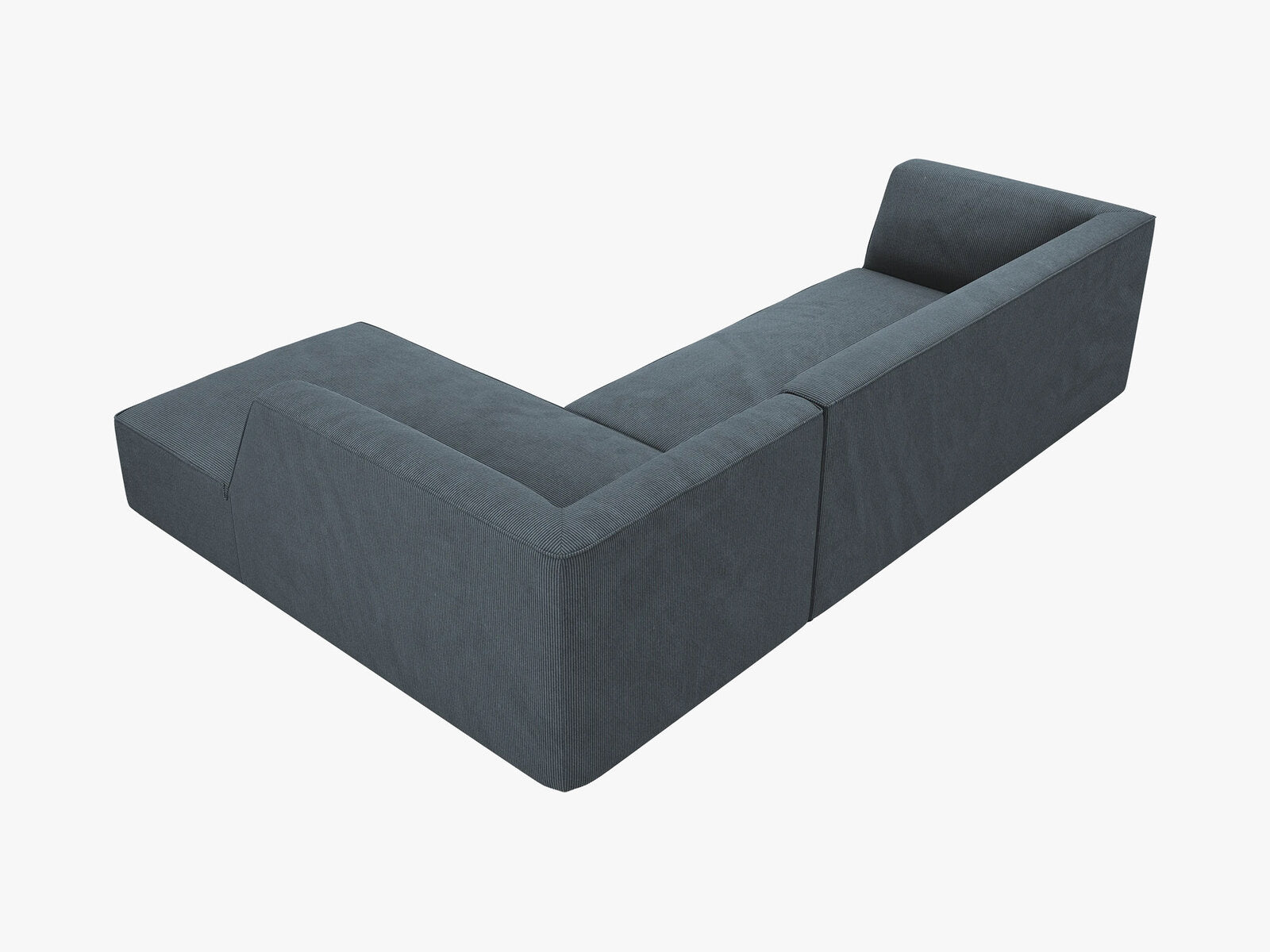 Micadoni 4-Sitzer Modular Sofa Ruby Rechts Kord Scala Blau