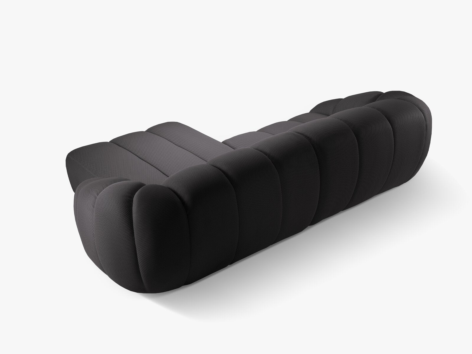Micadoni Ecksofa Diana 4-Sitzer Rechts 3D-Stoff Espresso