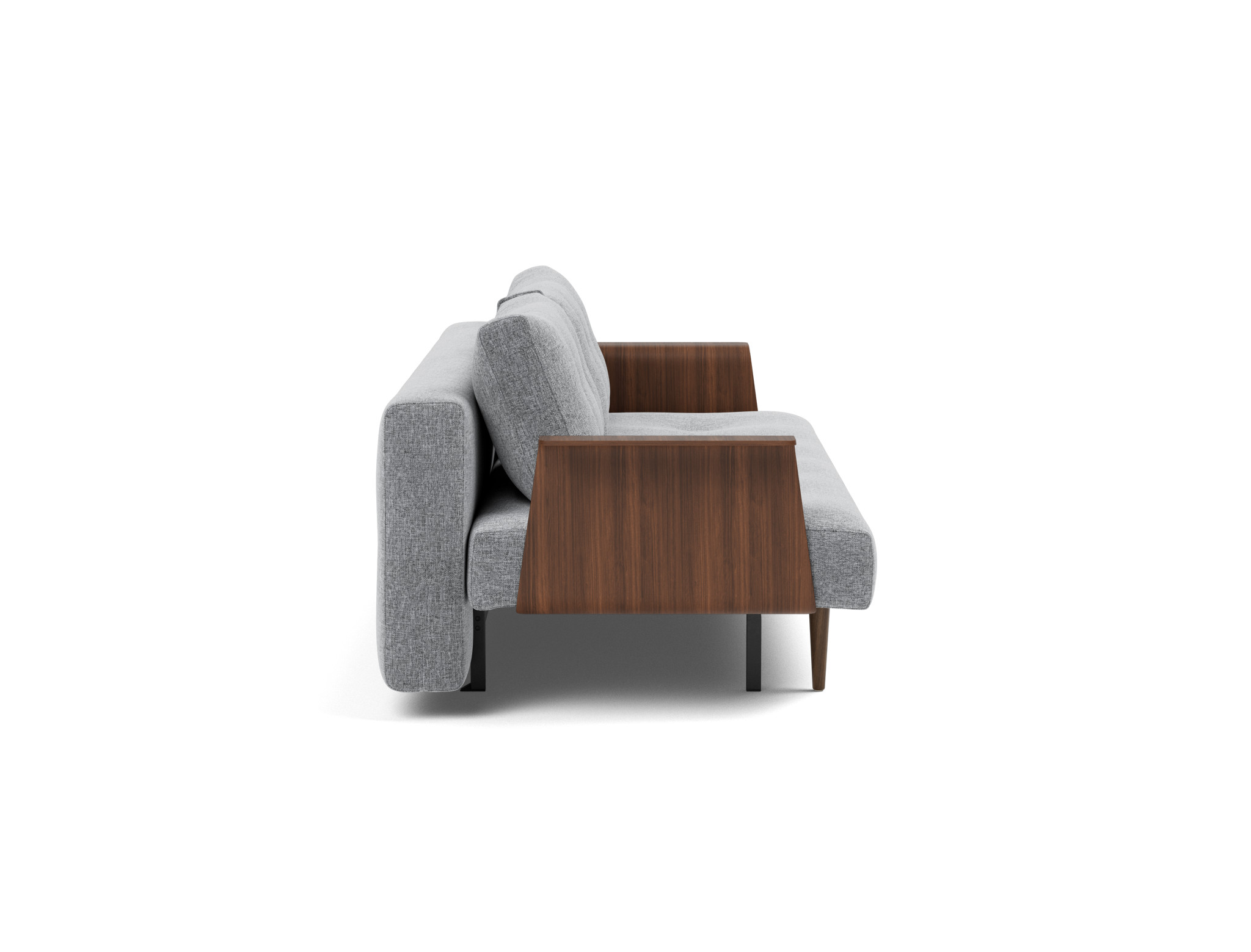 Schlafsofa Recast mit Armlehnen Strukturierter Stoff Twist 565-Granite