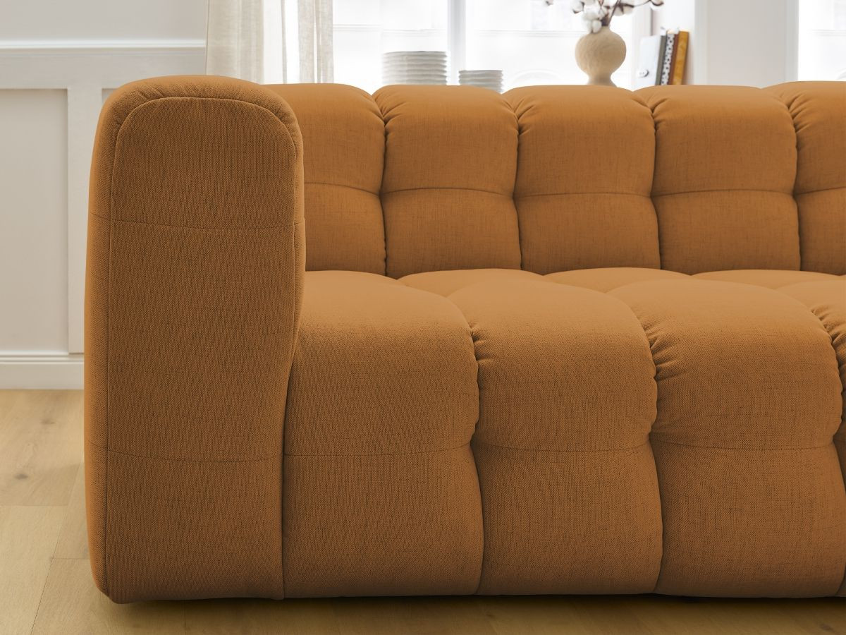 Bobochic Cloud Ecksofa 288 × 184 cm Stoff Gelb Ecke rechts
