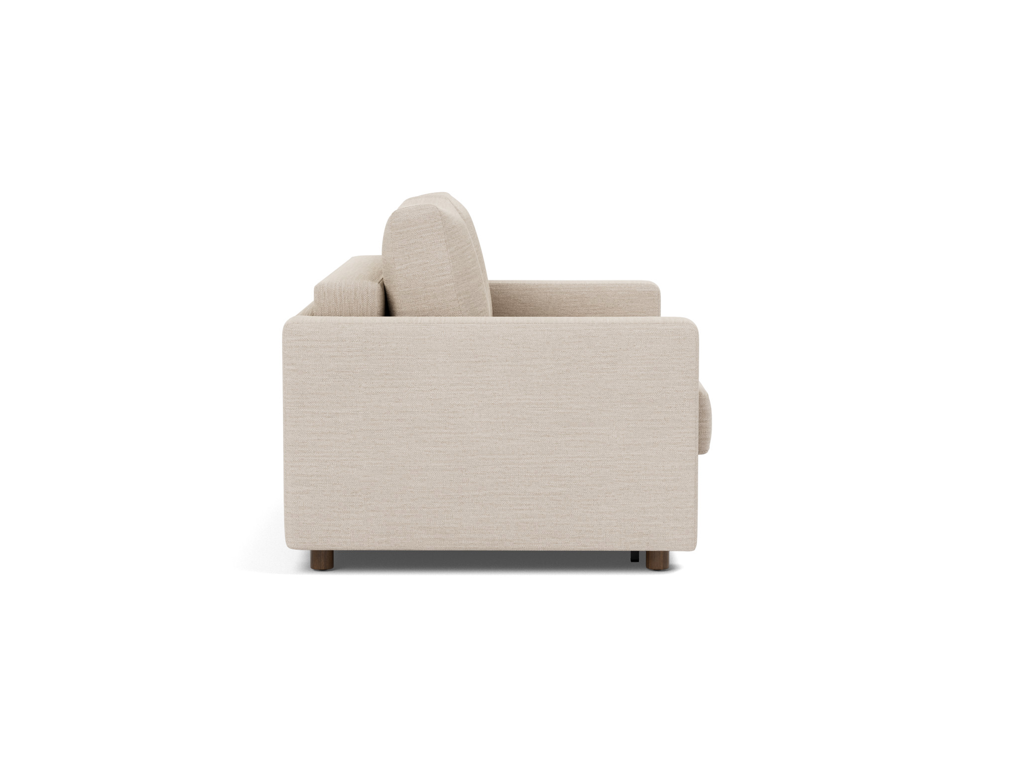 Schlafsofa Neah mit Standard-Armlehnen 140 Webstoff Blida 612-Sand-Grey