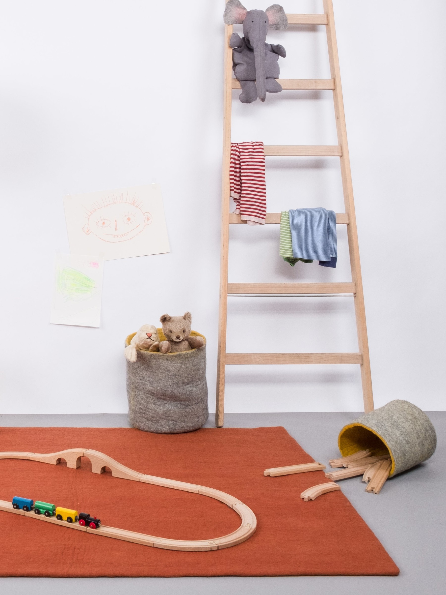 myfelt Lora Filzteppich Rostrot rechteckig 120 x 170 cm
