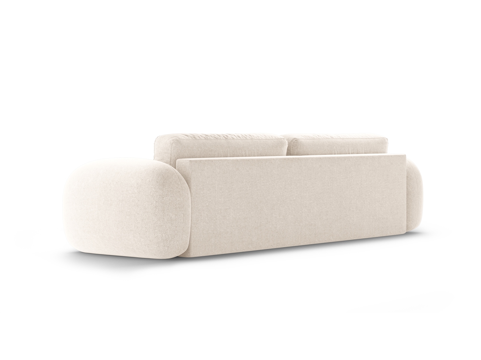 Cosmopolitan Design Schlafsofa Tonale 3-Sitzer mit Bettkasten Chenille Eden Helles Beige
