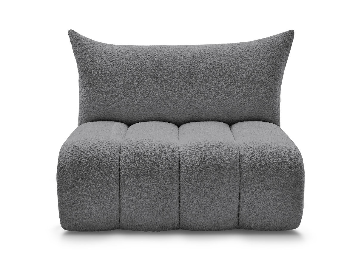 Bobochic Azra Sofamodul 2-Sitzer 120 × 112 cm Bouclé-Stoff Dunkelgrau