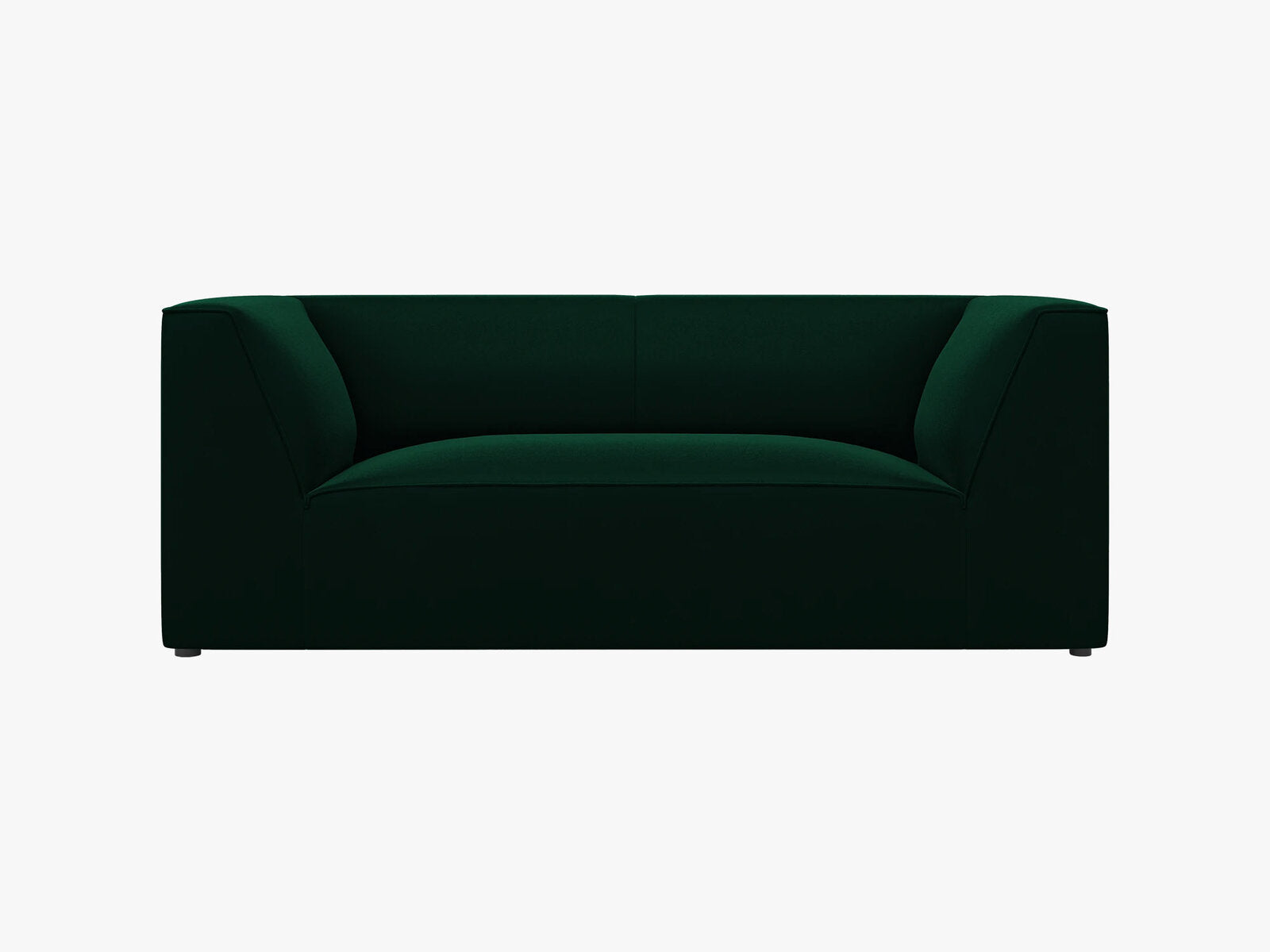 Micadoni Sofa Ruby 2-Sitzer Samt Salvador Flaschengrün