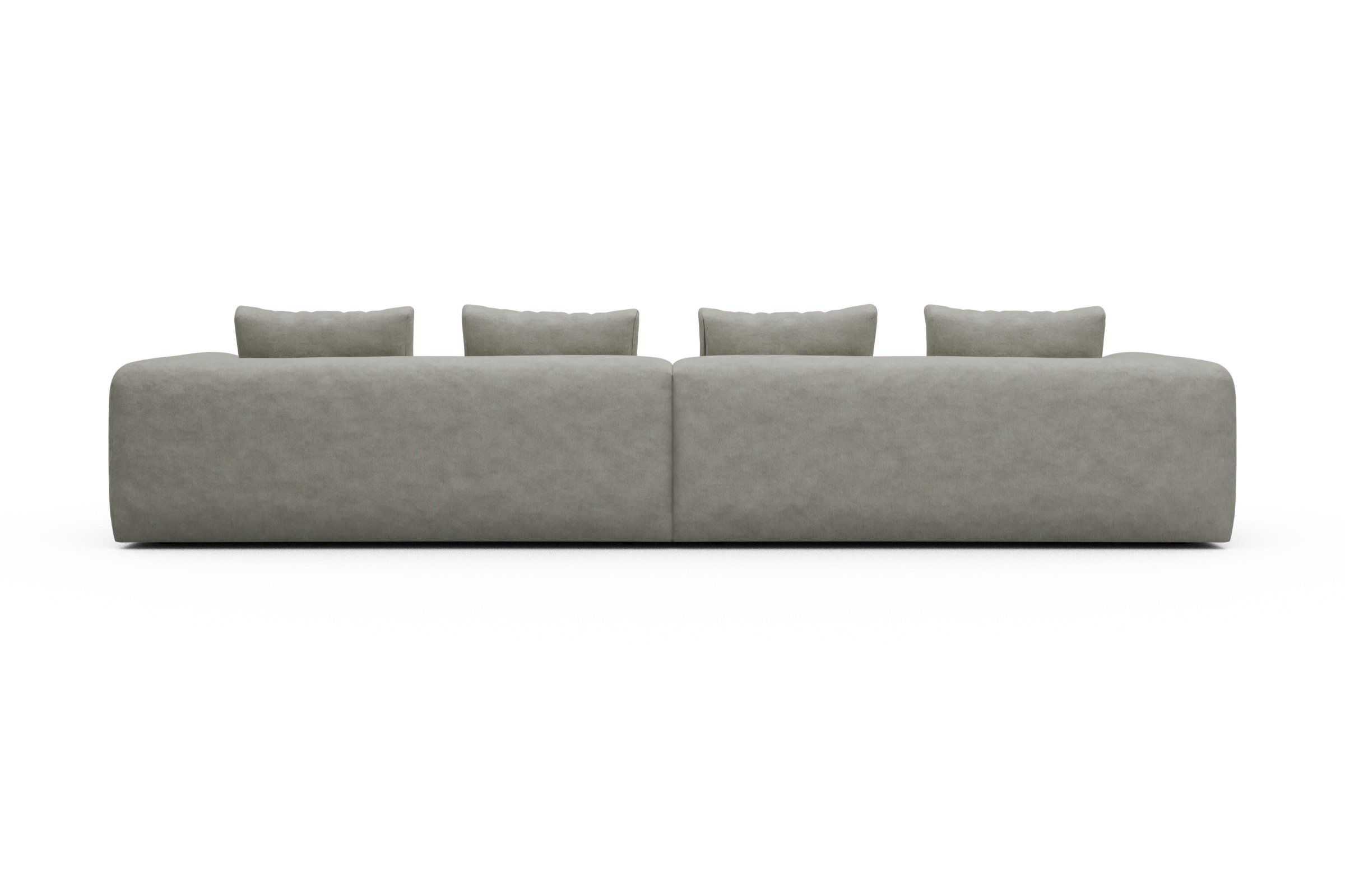 Sofa Modulares XXL Sofa Fred 5-Sitzer Carreno-Moon-Stone-White