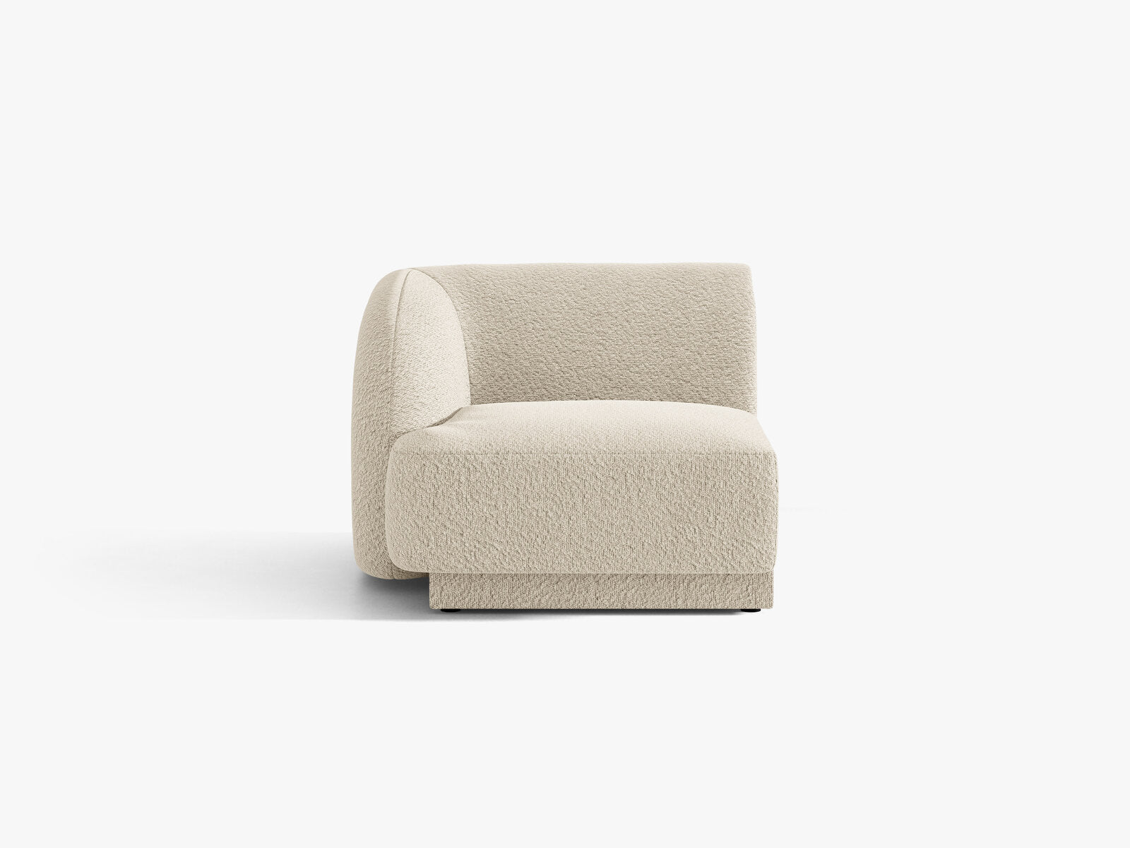 Micadoni Eckmodul Miley 1-Sitzer Links Boucle Baloo Beige