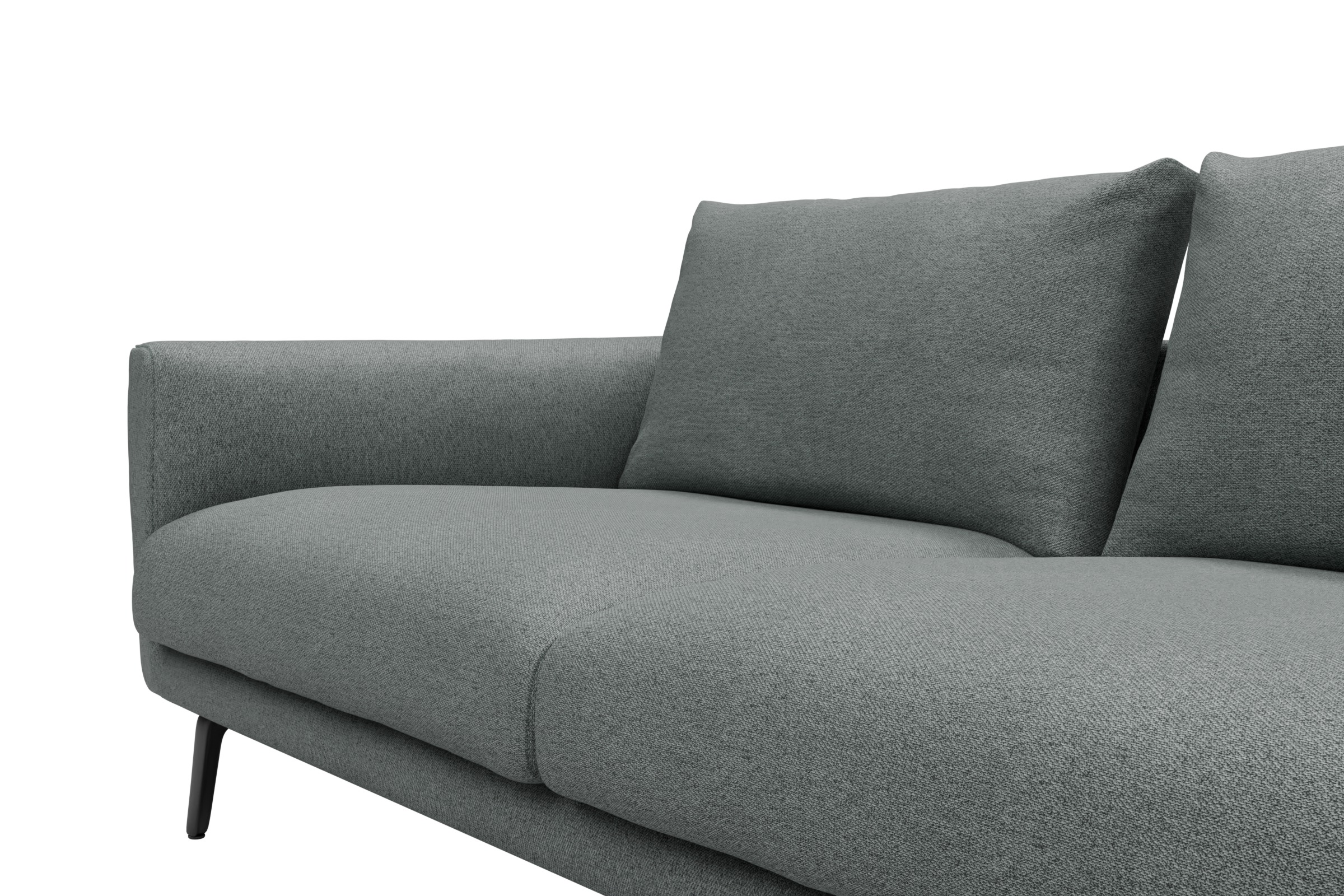 Ecksofa Karl Relax-Ecke rechts mit 2,5-Sitzer Denari-Soft-Grey