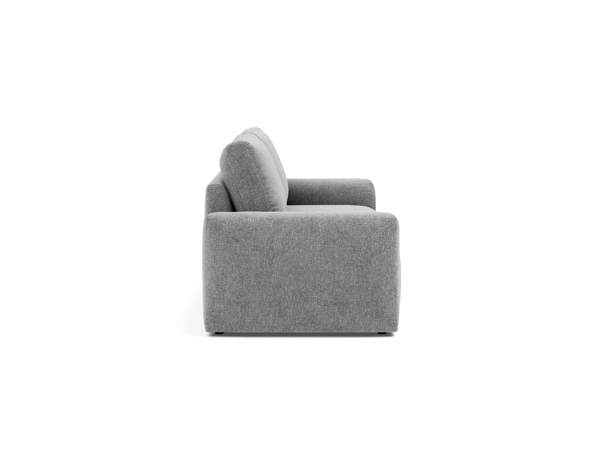 Schlafsofa Norum mit Chunky-Armlehnen Strukturierter Stoff Twist 565-Granite