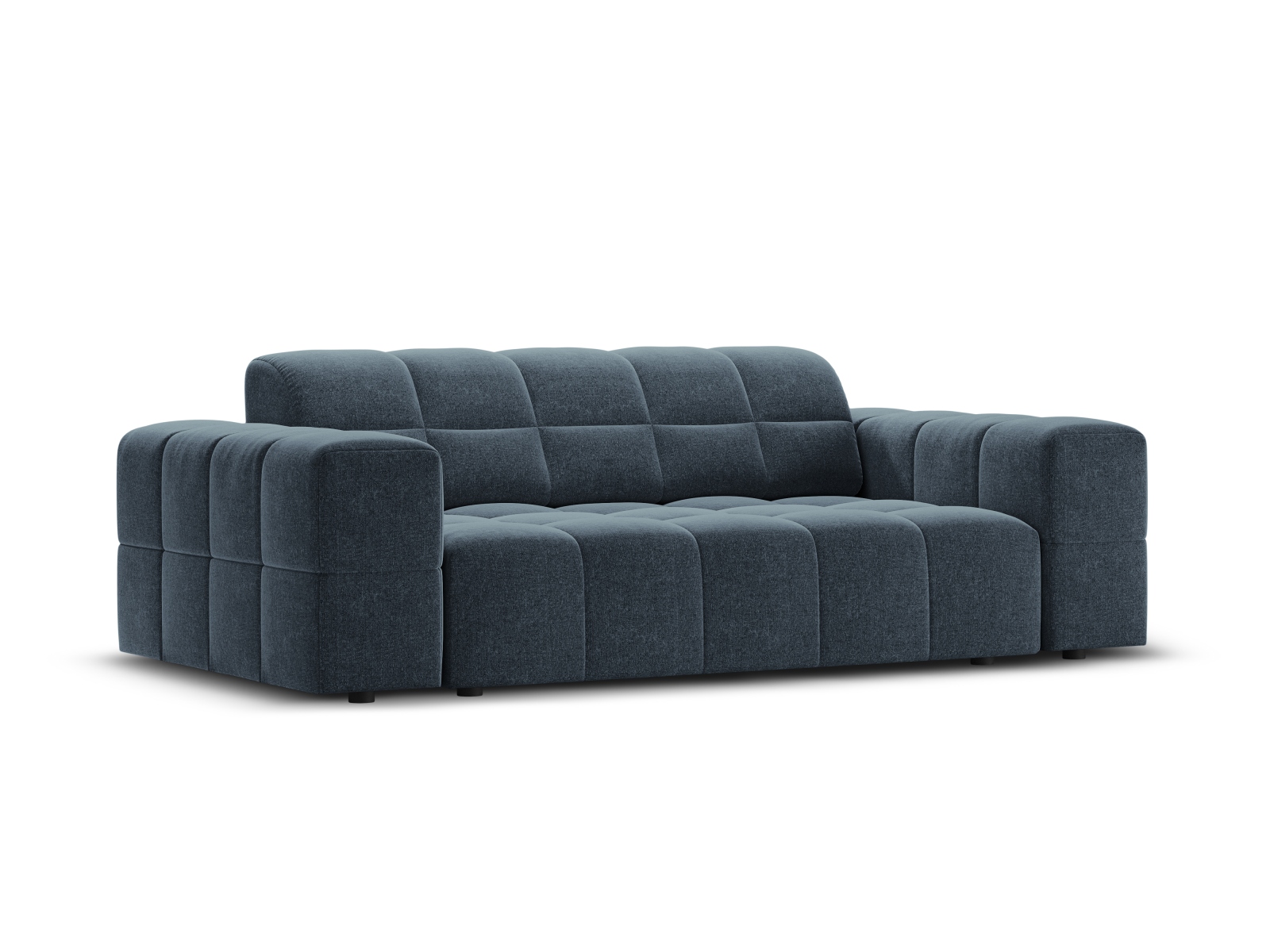Cosmopolitan Design Sofa Chicago 2-Sitzer Chenille Haga Königsblau