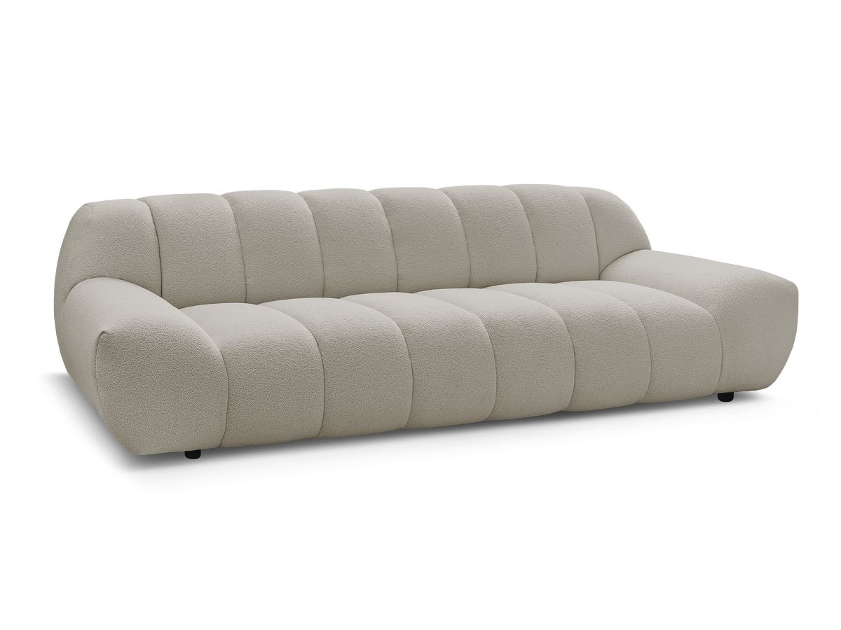 Bobochic Hayden Sofa 3-Sitzer Bouclé-Stoff Taupe