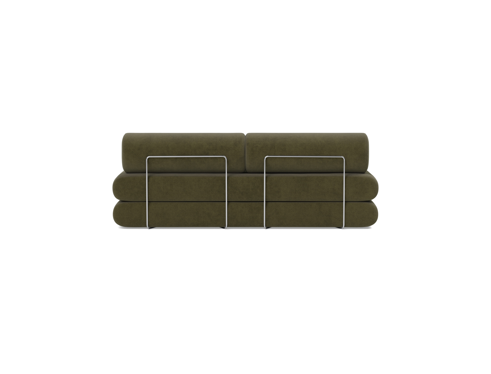 Tagesbett Circlus mit Rückenrollen Kord Cordufine 316-Pine-Green