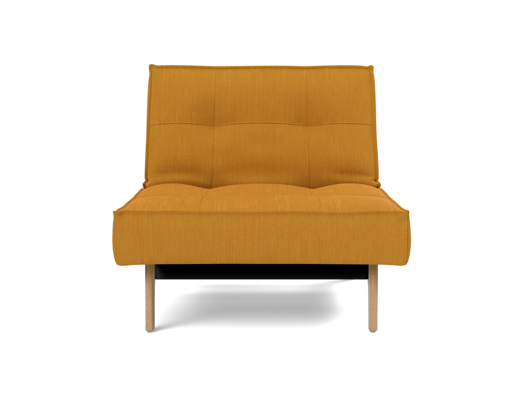 Sessel Splitback Flachgewebe Elegance 507-Burned-Curry Beine Eiche