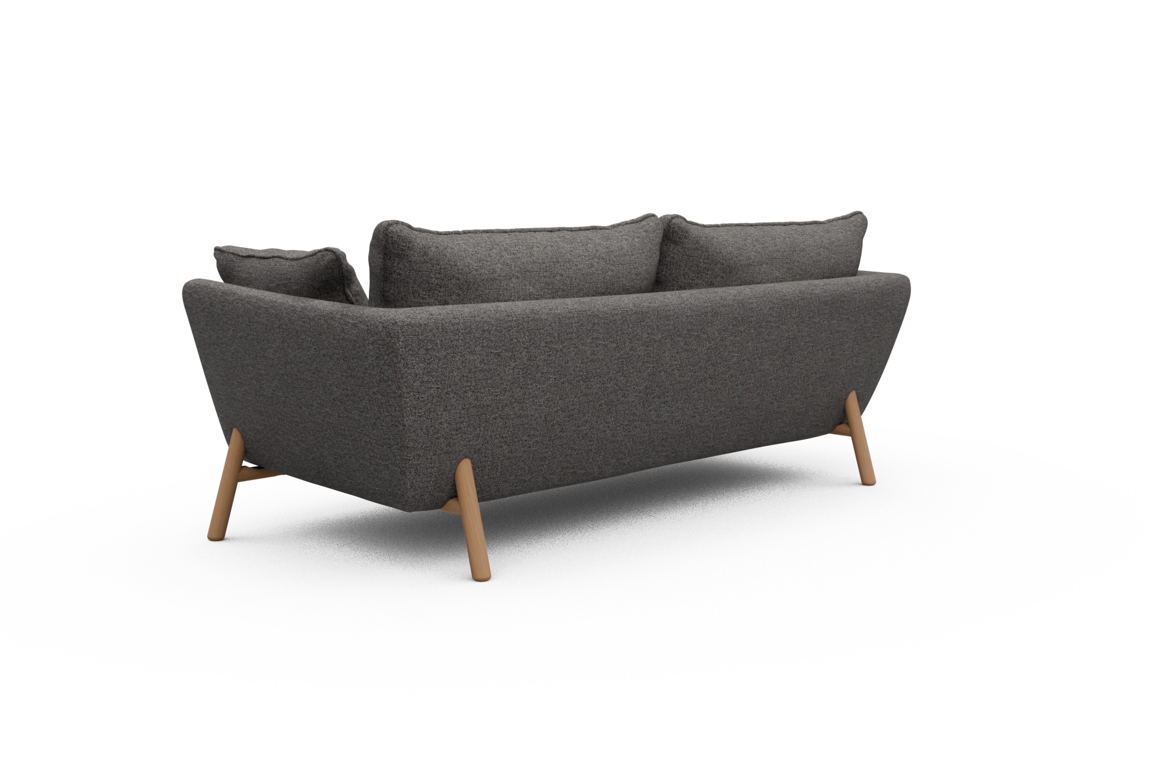 Sofa Emil PREMIUM 3-Sitzer Beinfarbe Eiche Natur Carreno-Salt-and-Pepper