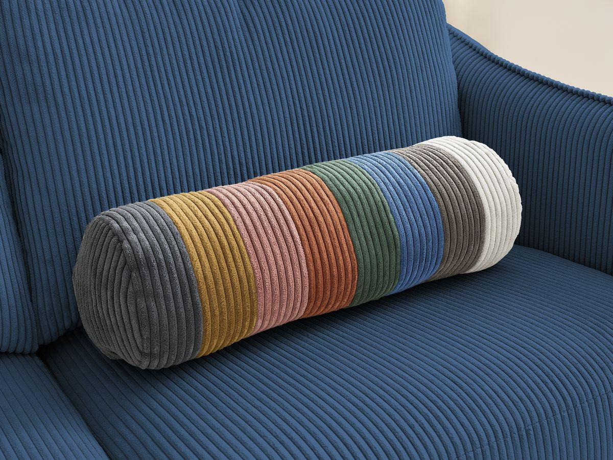 Bobochic Lenny Schlafsofa 3-Sitzer Cordsamt Dunkelblau