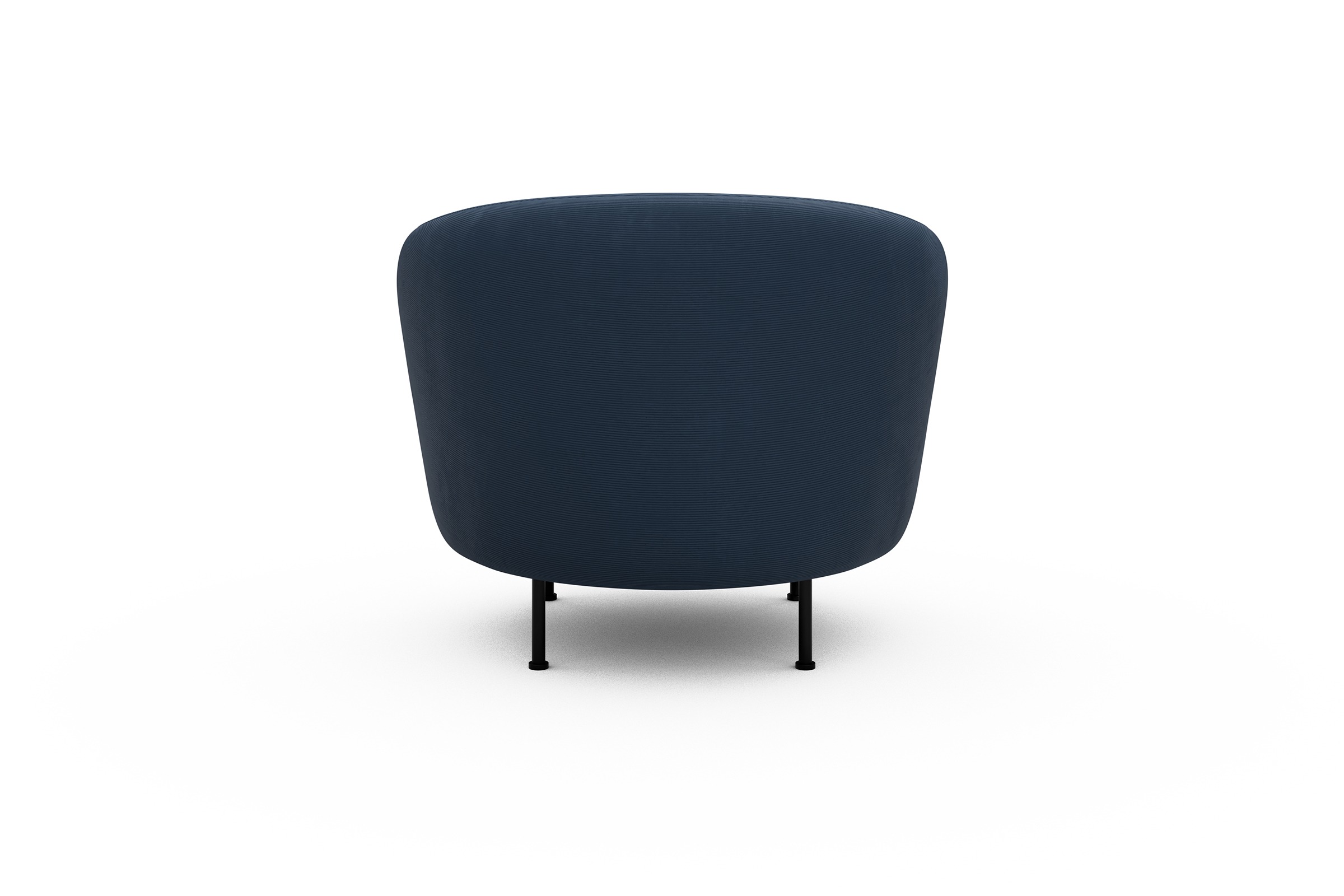 Sessel Ronda Metallbeine Schwarz Cordufine-Royal-Blue