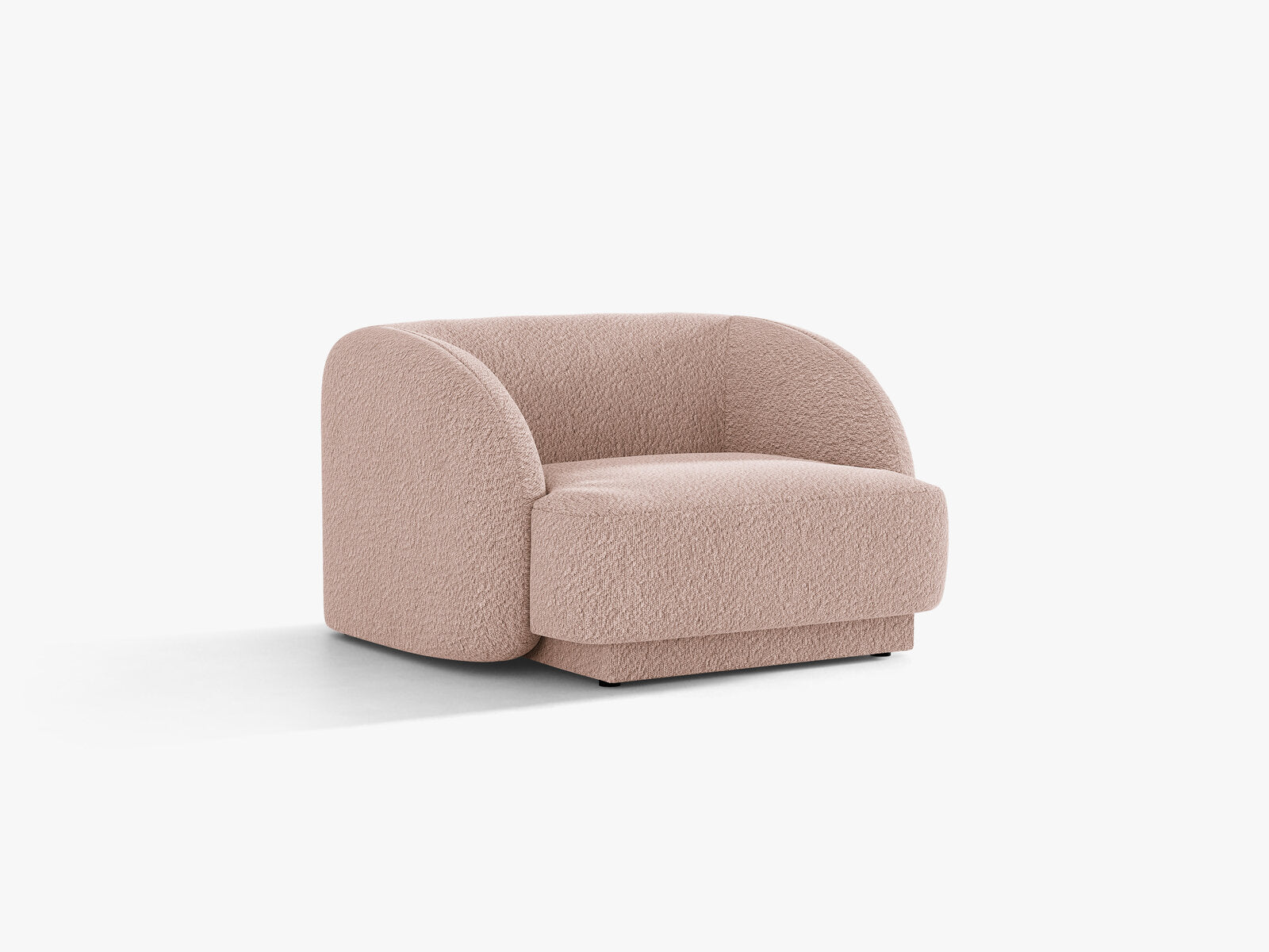 Micadoni Sessel Miley 1-Sitzer Boucle Baloo Puderrosa