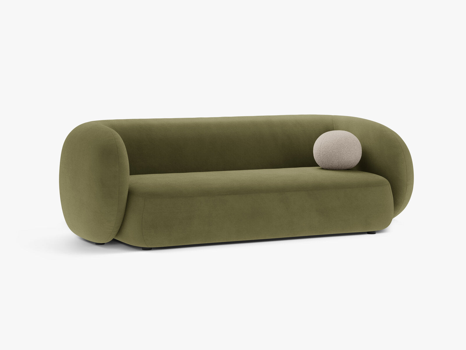 Micadoni Sofa Kate 3-Sitzer Samt Grün