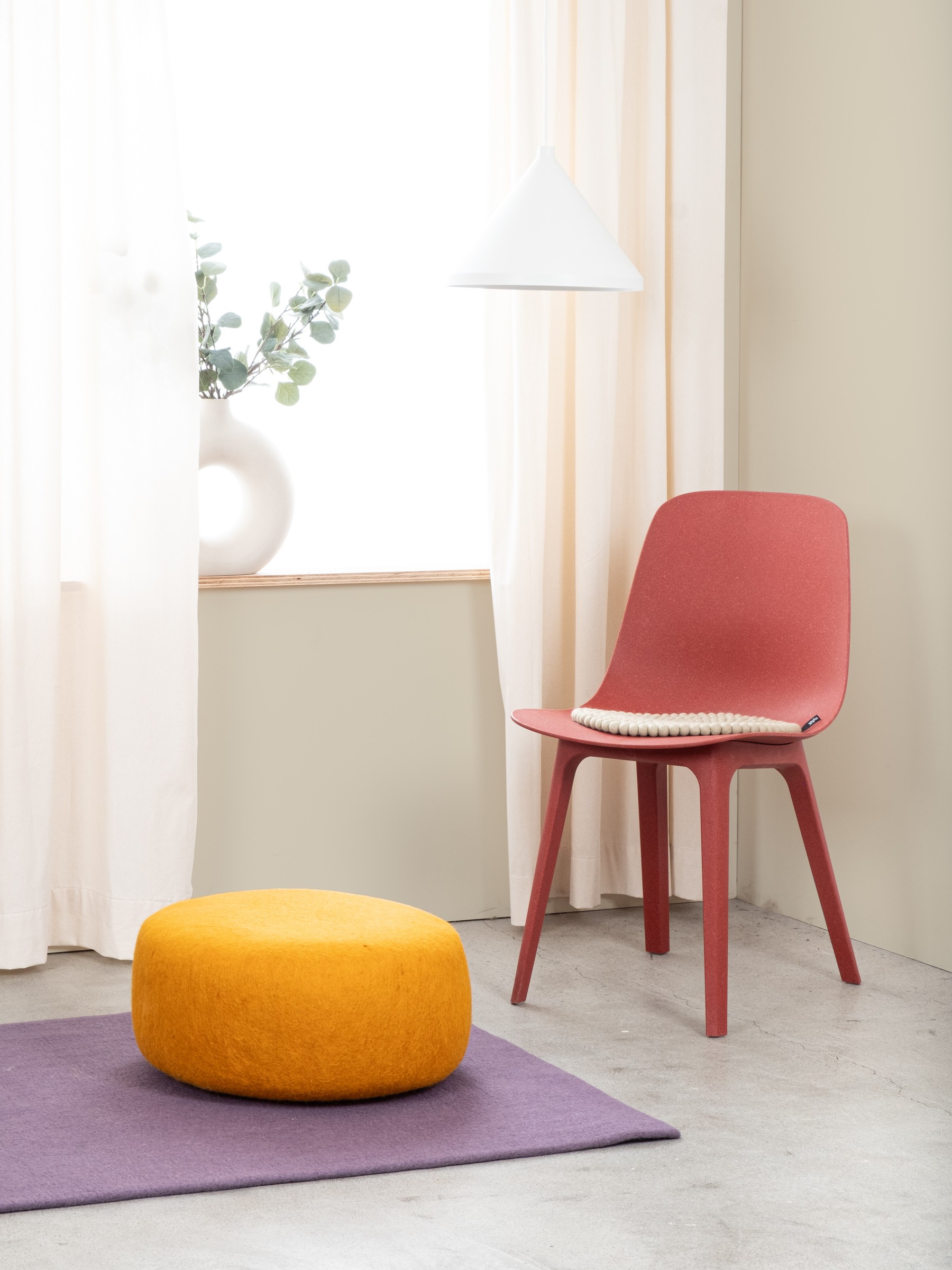myfelt Risa Colour Pouf Ockergelb Ø 38 x 14 cm