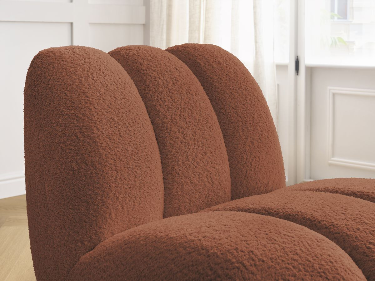 Bobochic Janissaire Sessel 81 × 90 cm Bouclé-Stoff Orange