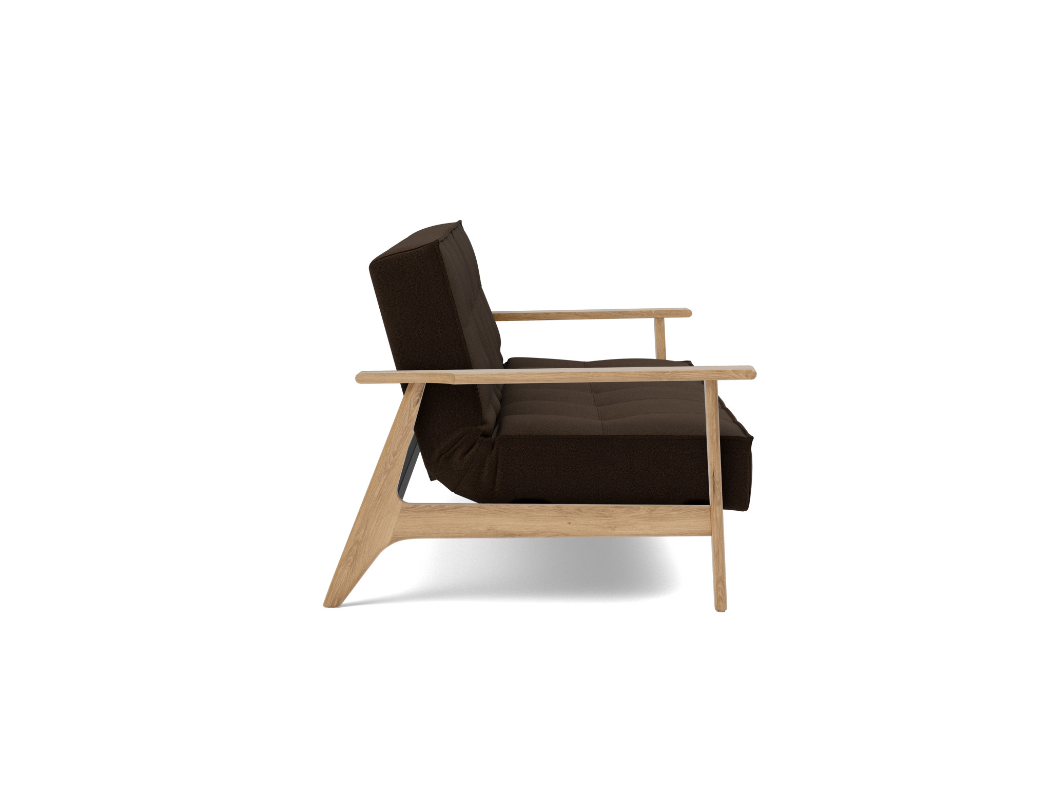 Schlafsofa Splitback Frej Strukturierter Stoff Taura 358-Chocco