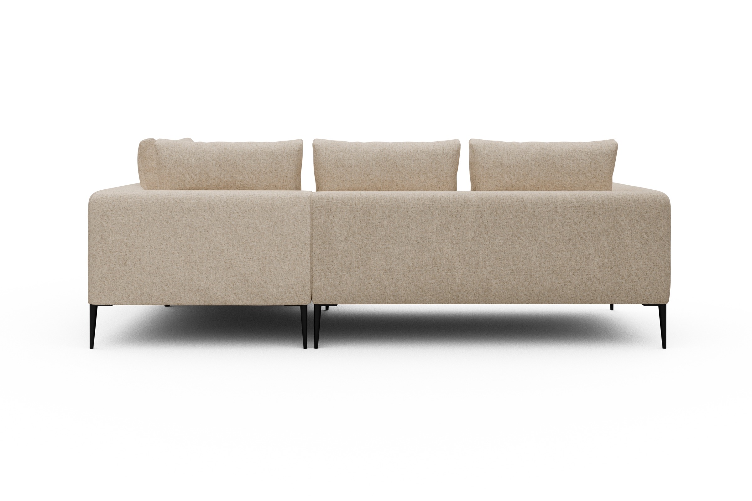 Ecksofa Paul Relax-Ecke rechts mit 2-Sitzer Casone-Natural-Beige