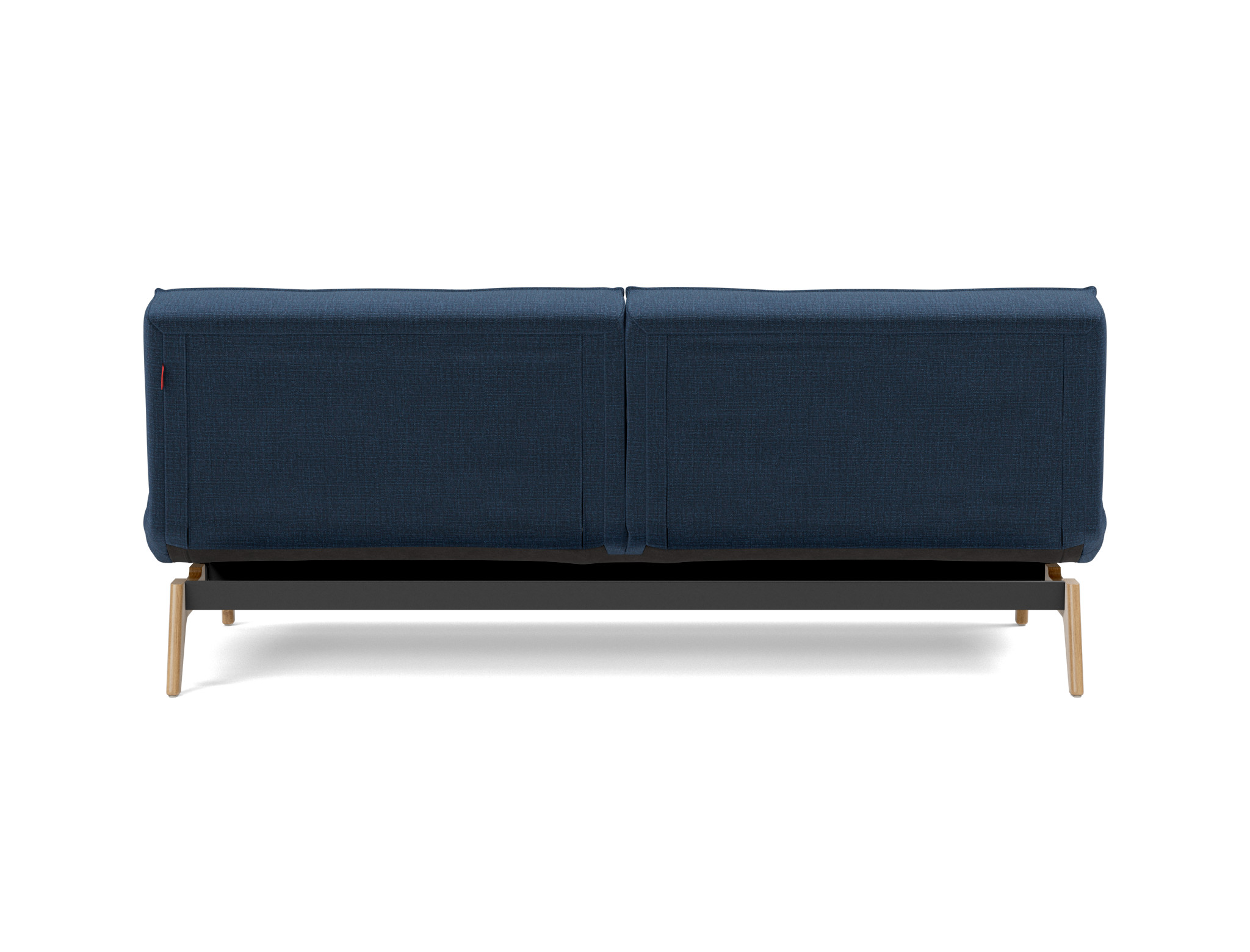 Schlafsofa Splitback Chenille Esina 414-Indigo-Blue Beine Eiche